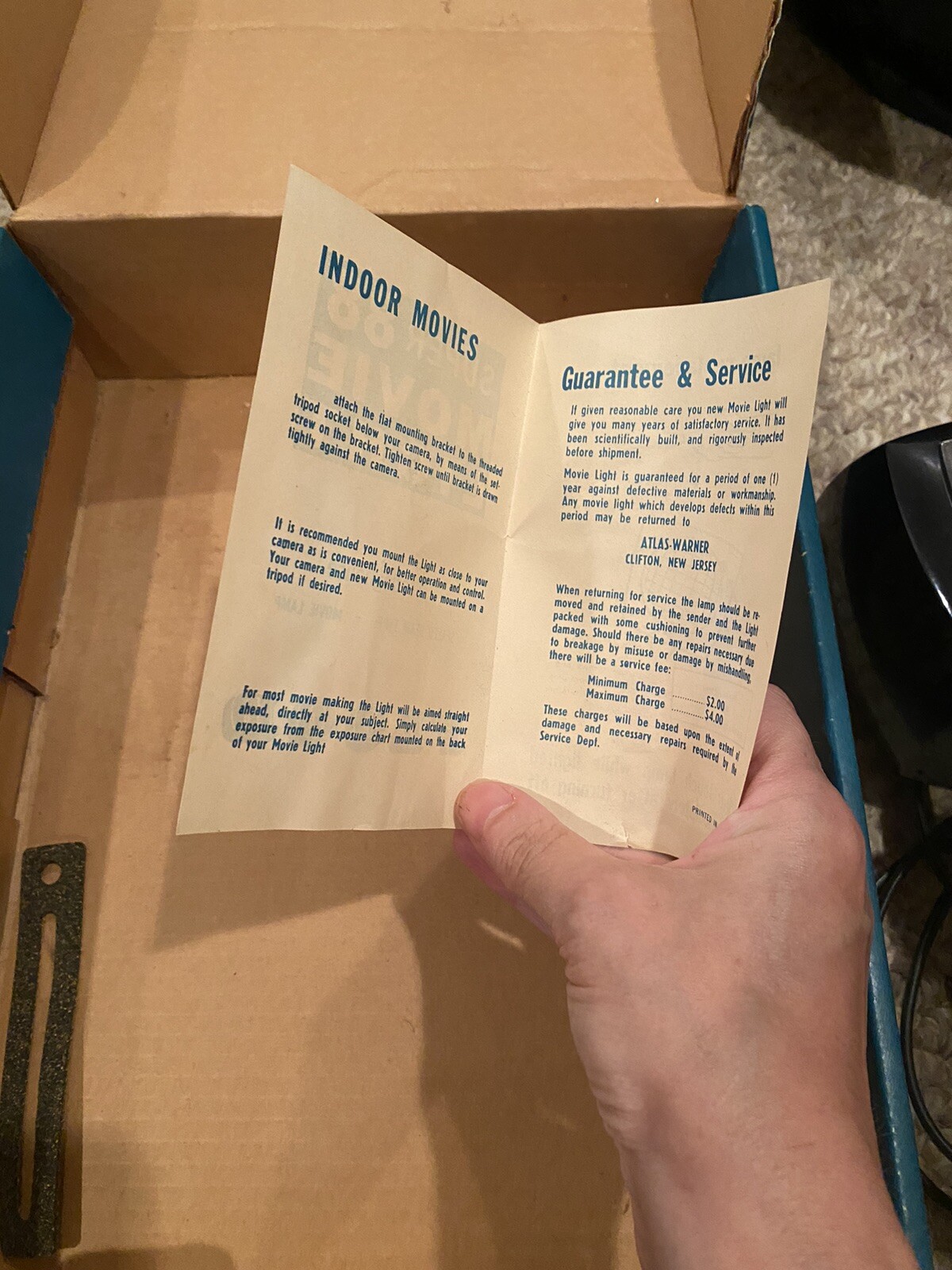 Super 88 Movie Light – With Box Atlas Warner