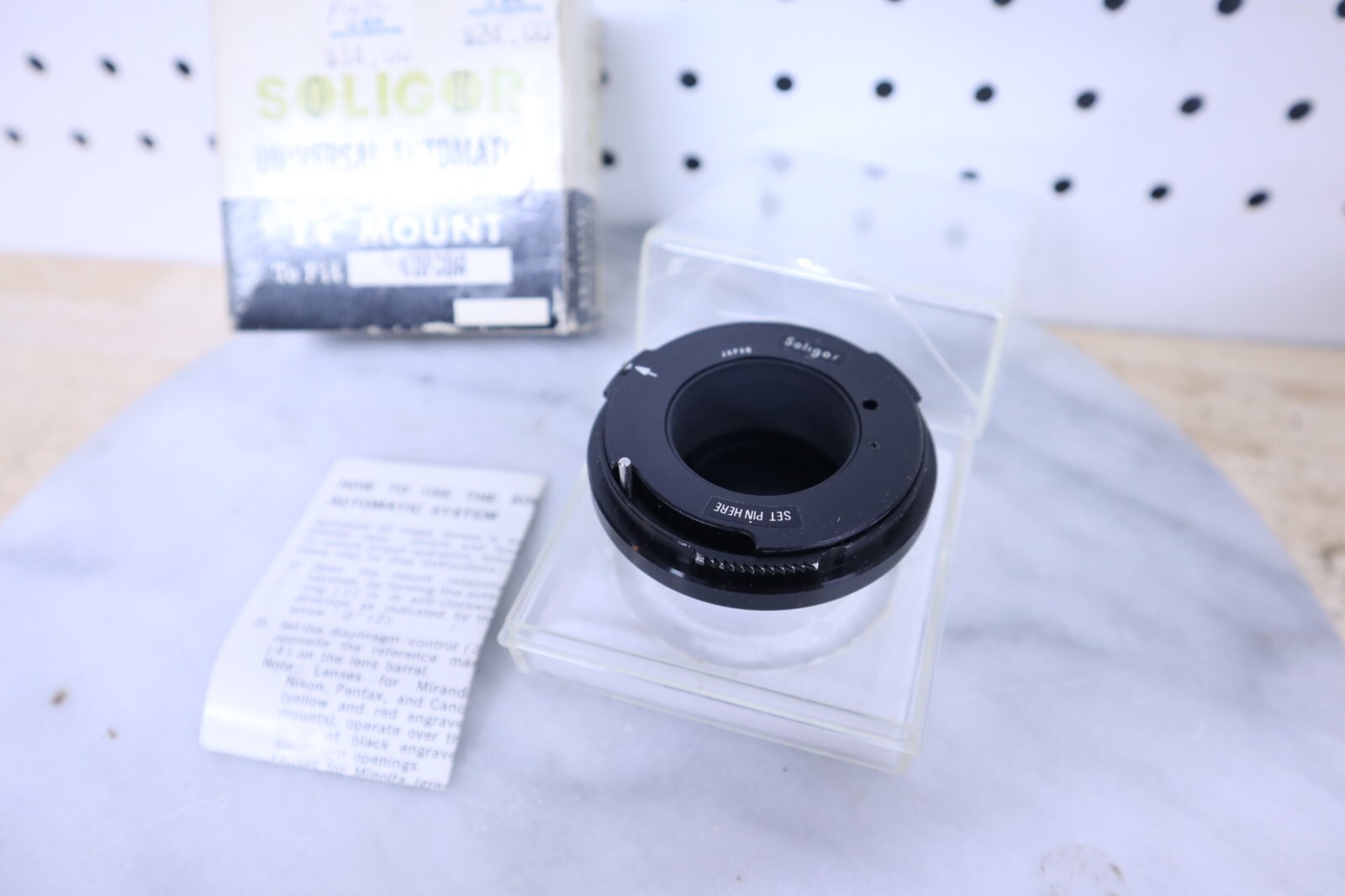 Nice Used Vintage Topcon Fit T4 Lens Mount Adaptor Badged Soligor W/ Case Box!