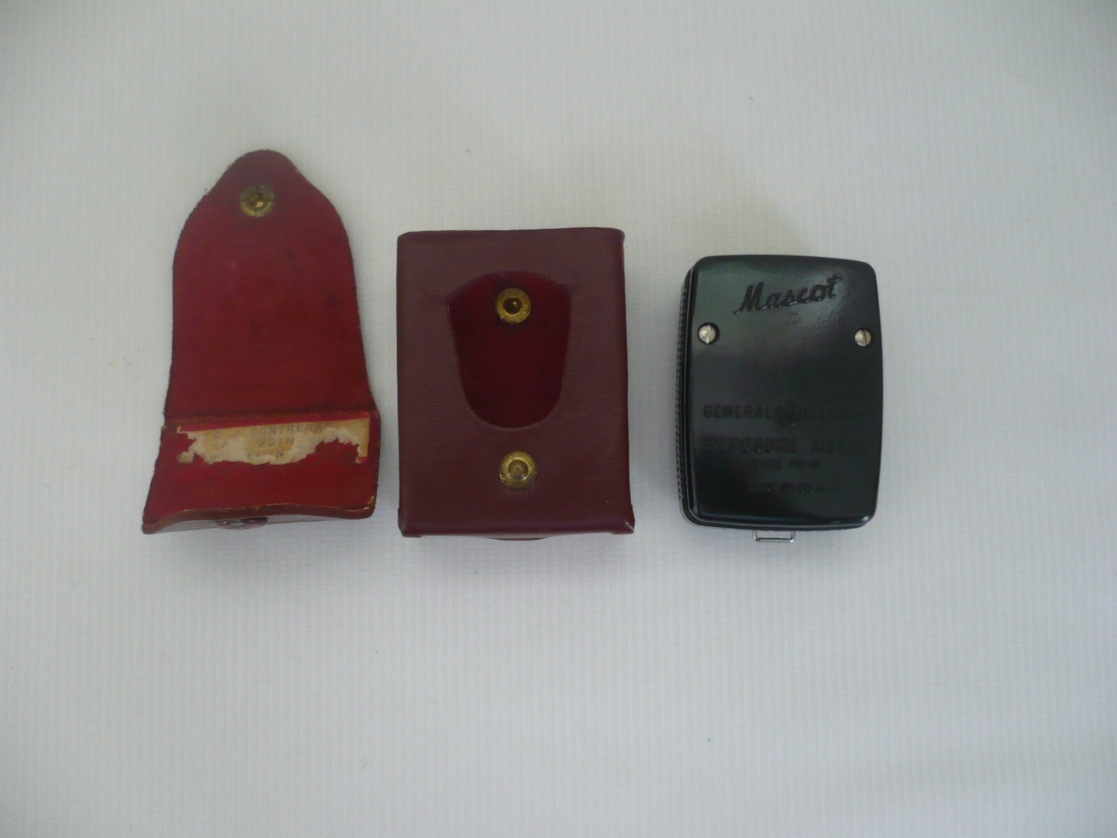 Vintage GE Mascot Exposure Meter w/Leather Case PR-30 Works
