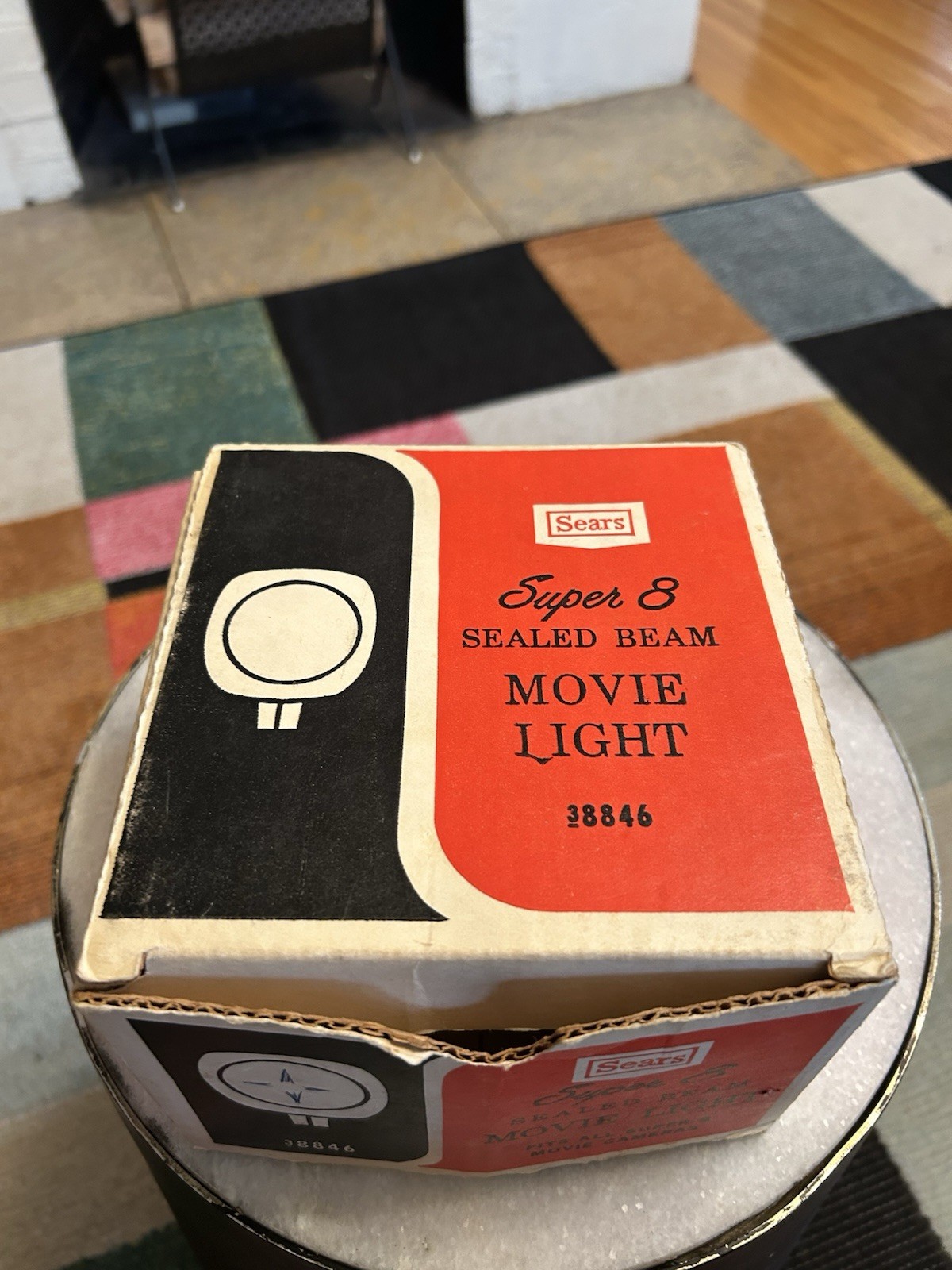Vintage Sears Super 8 Sealed Beam Movie Light. 38846. USA. Works Very Bright