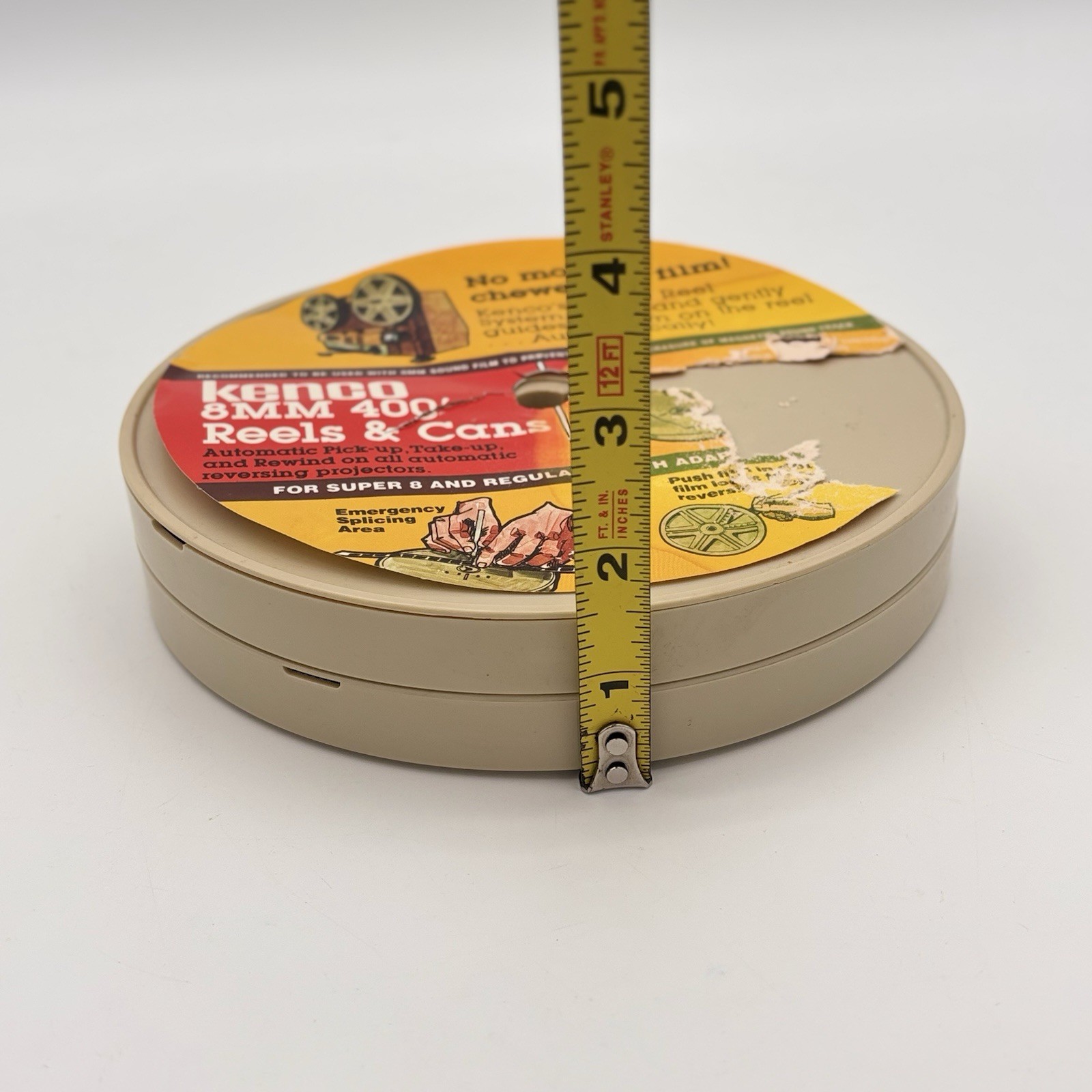 Lot of 2 Vintage Kenco Plastic 7″ 400′ 8mm Movie Film Reels & Cans
