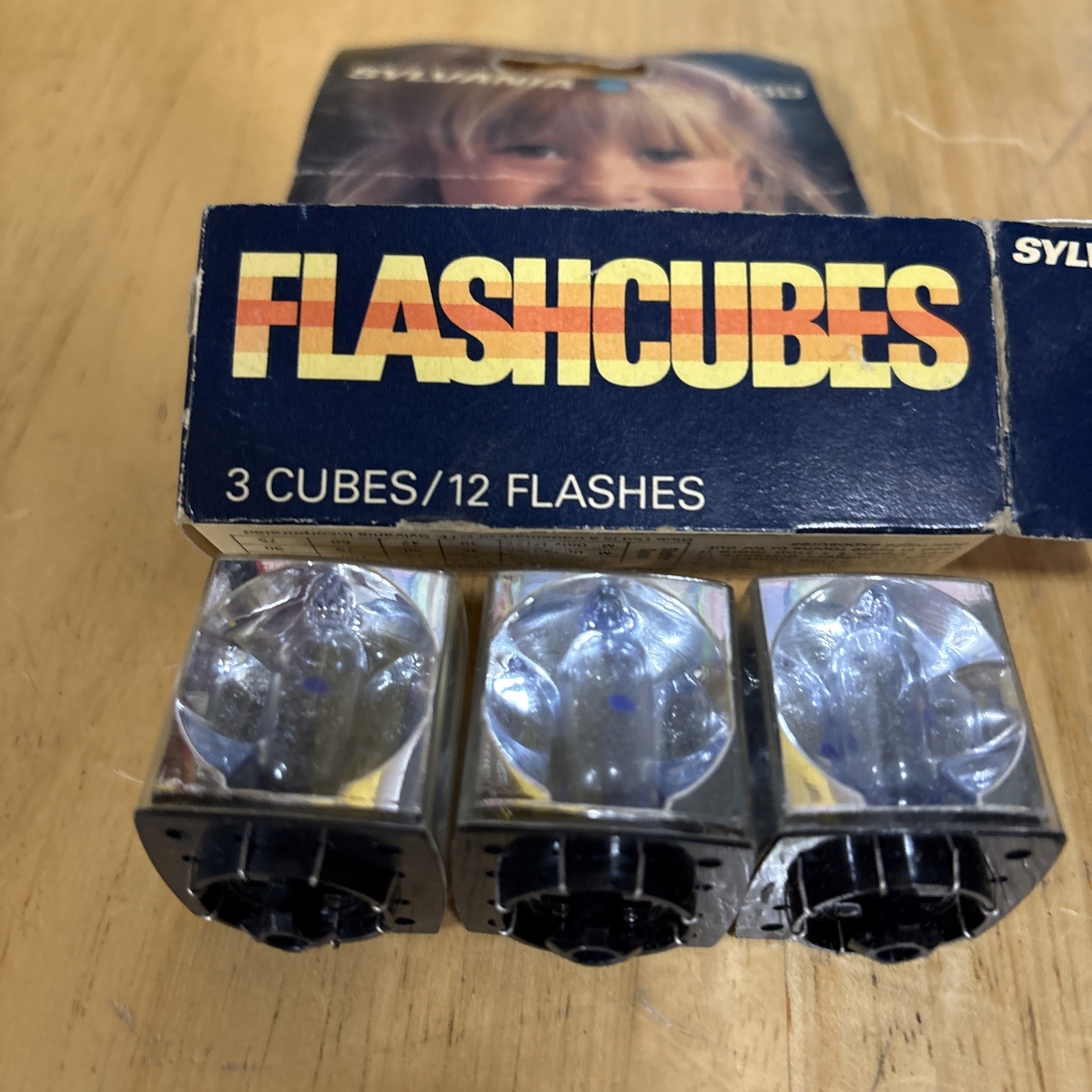 Sylvania Flash Cubes Blue Dot Flashcubes 3 Cubes / 12 Flashes NEW Vintage Camera