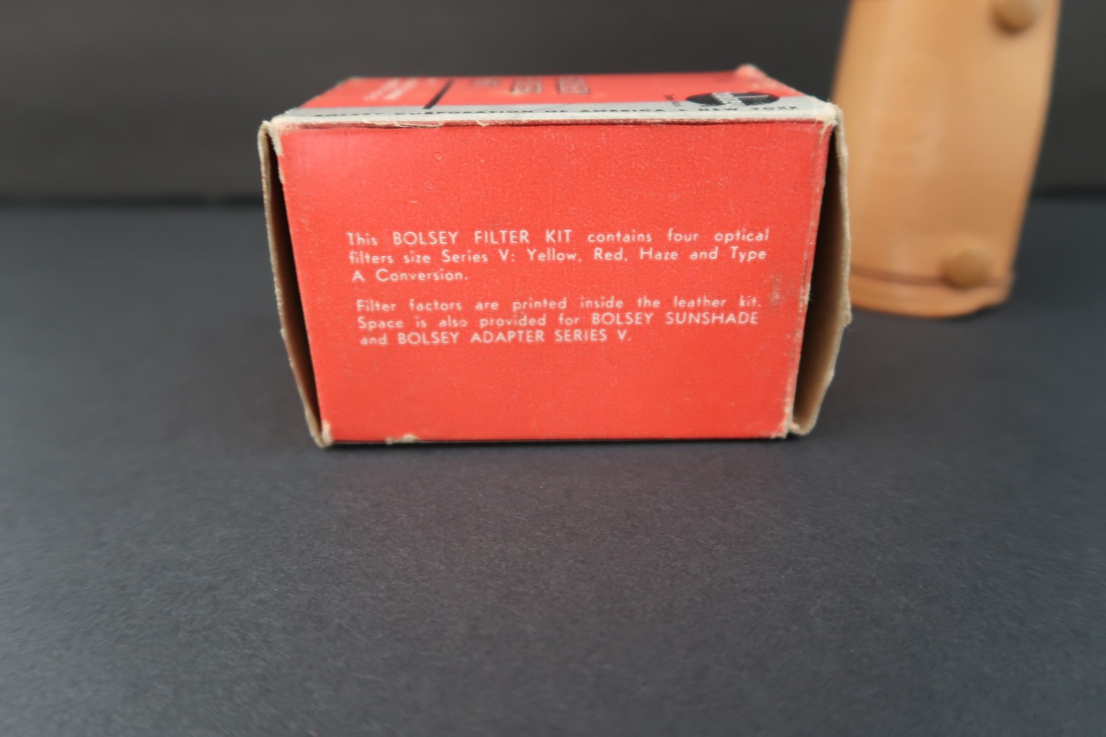Bolsey Filter Kit Leather Case & Original Box Series V Optical Filters B B2 C