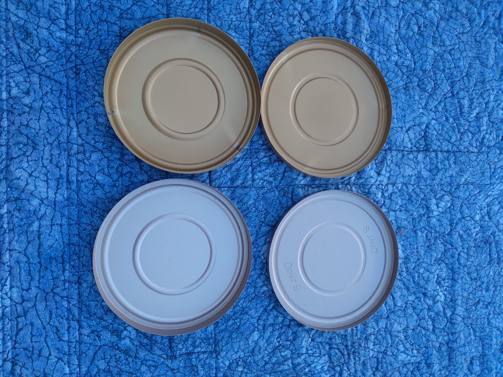 Dual 8mm Film Storage Reel & Can Tin EMPTY 5 Inch Vintage
