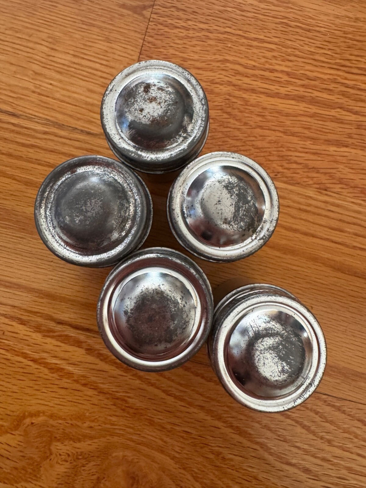 Lot of 5 Kodak 35mm Aluminum Film Canisters in Silver
