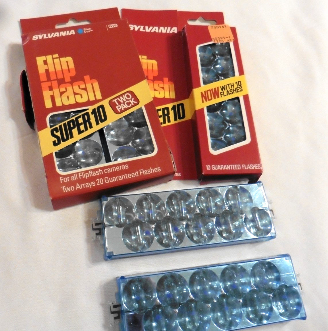 Vintage Unused Sylvania GTE Blue Dot Flip Flash Super 10 (3 Pack box + 20 no box