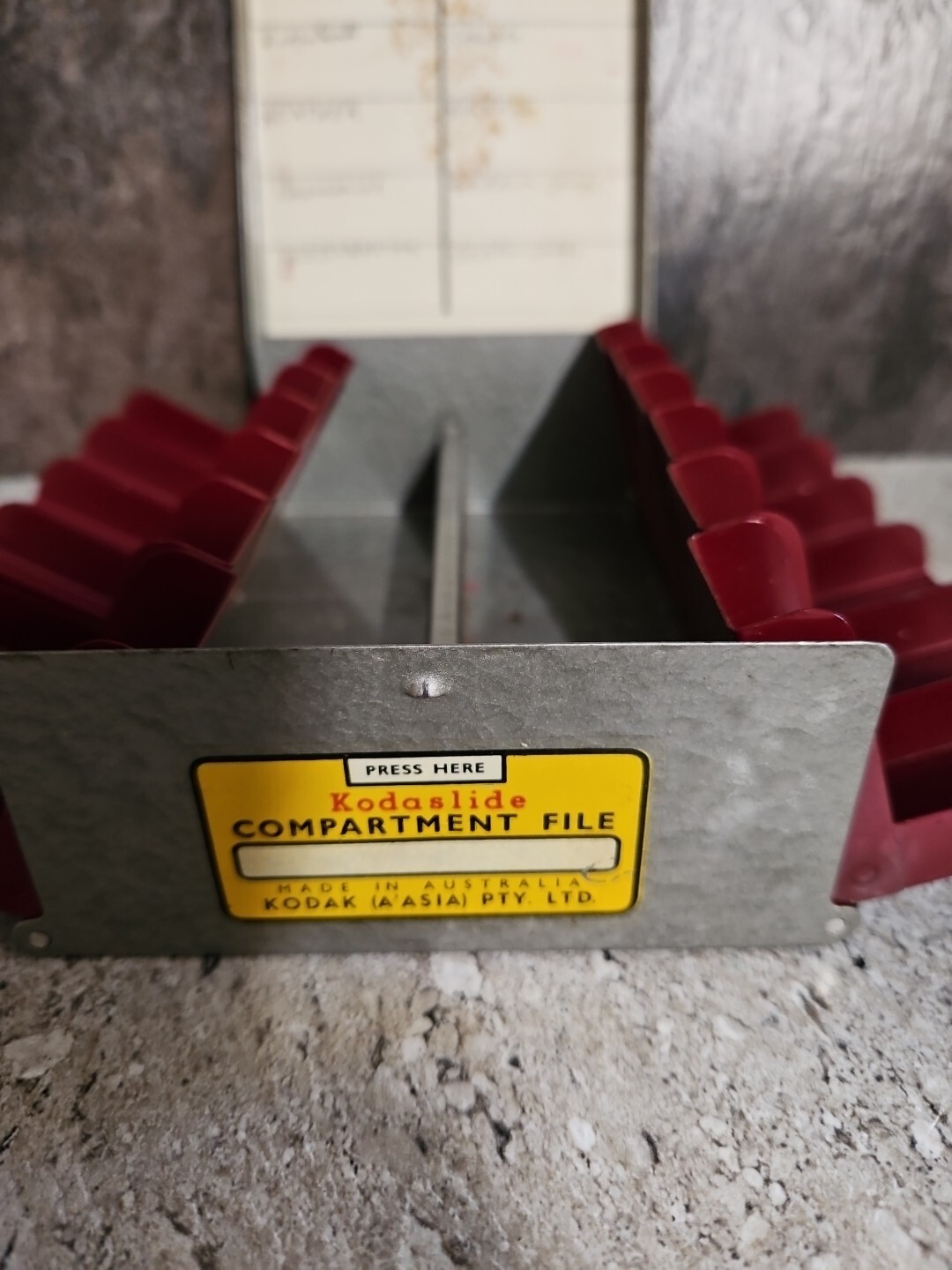 Vintage KODASLIDE Compartment File Kodak 35mm Slide Storage Box 1950’s/60’s
