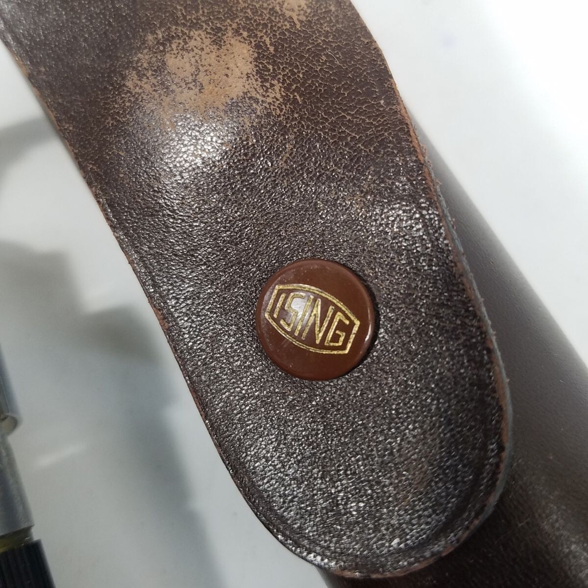 Vintage Ising Telescoping Brass Leg Tripod Original Case Germany 47″ 6 Section