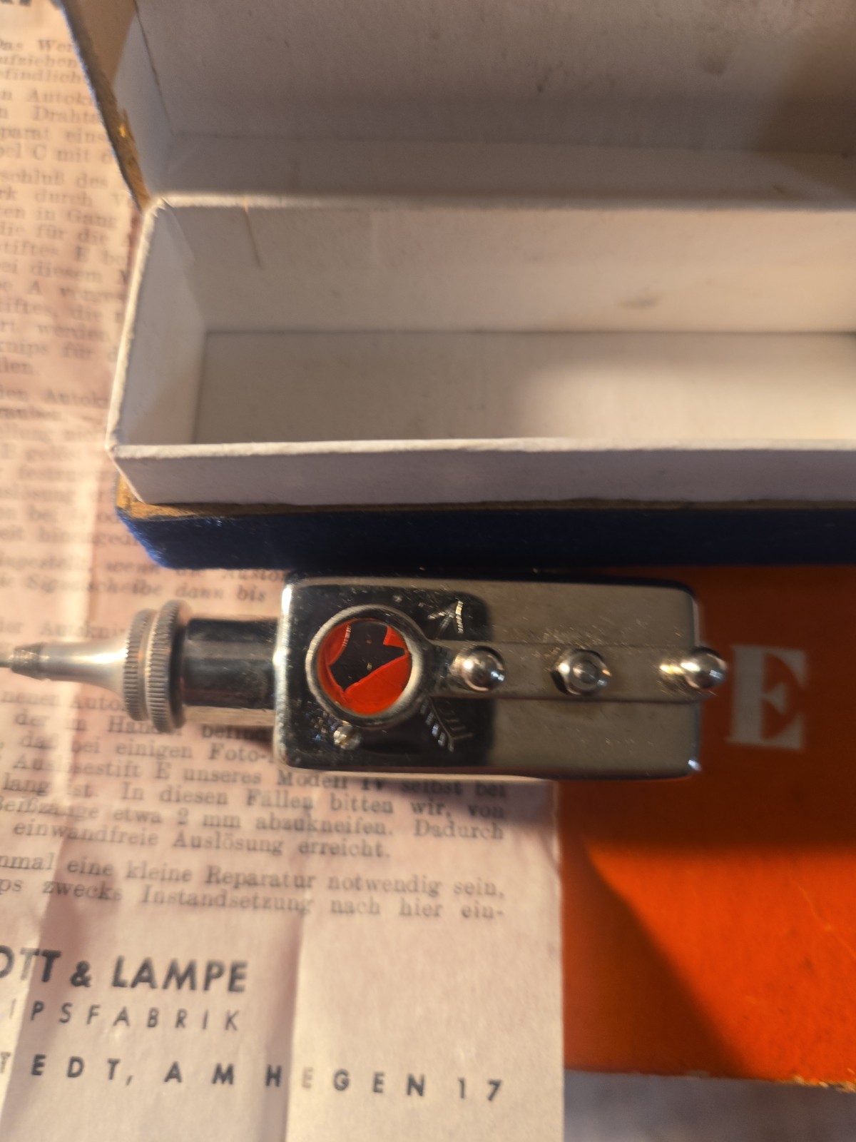 Vintage Autoknips Modell IV Camera Self Timer w Box Instructions Germany