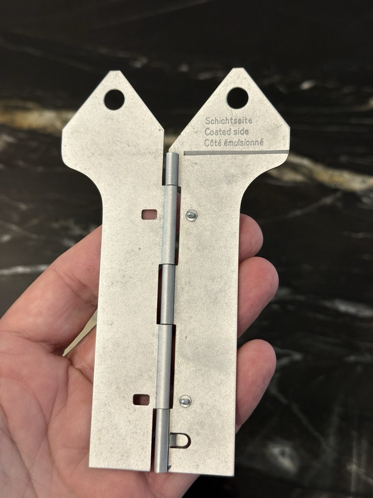Original Leica Metal Nickel ABLON Leitz Film Leader Trimming Template