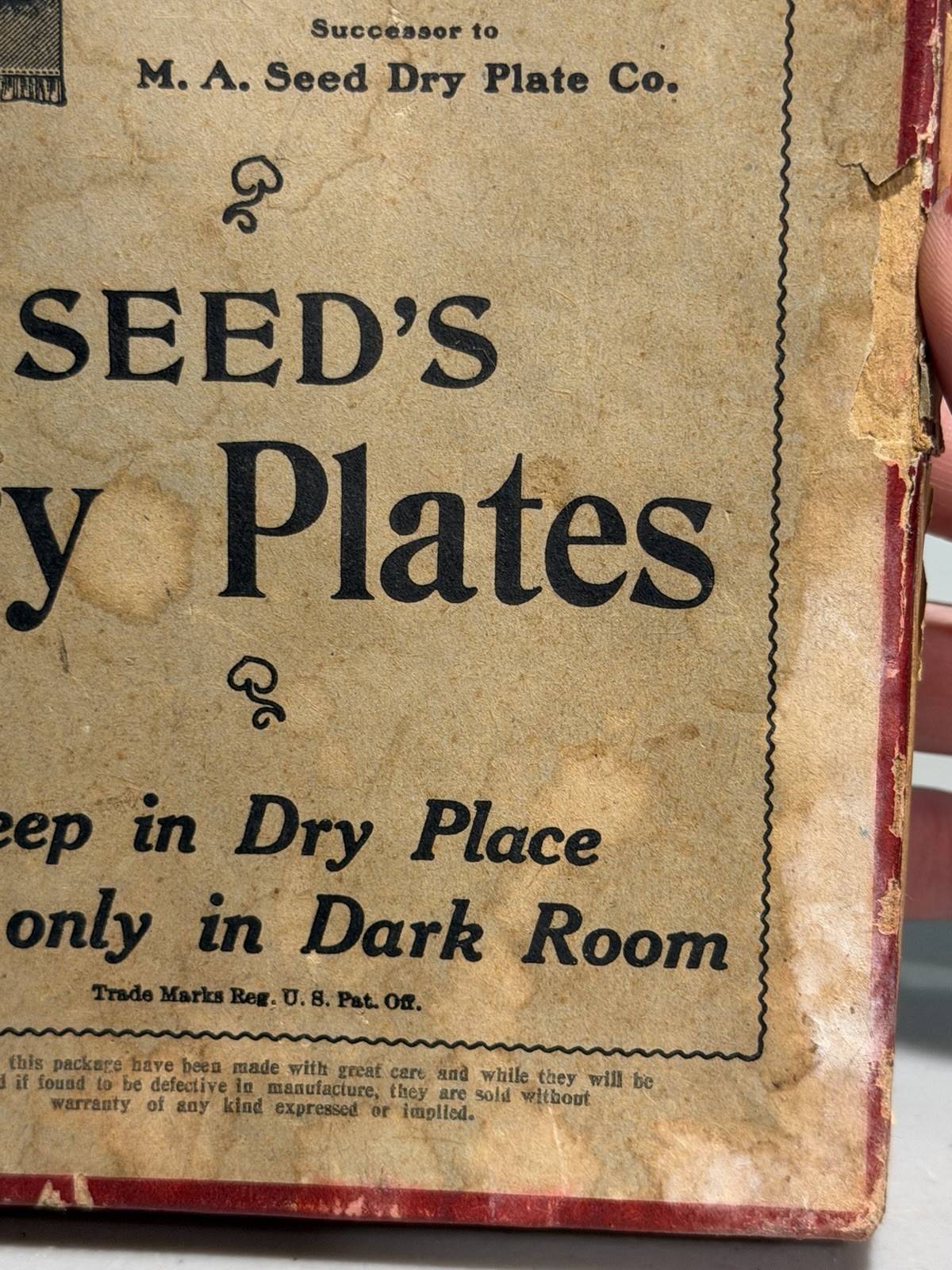 Eastman Kodak Seeds Dry Plates Glass Photography Slide Photo General Store Auto