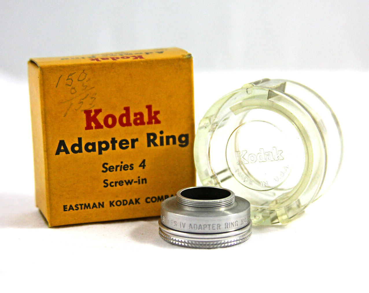VINTAGE KODAK SERIES 4 NO.45 ADAPTER RING WITH RETAINING RING (NEW-OLD STOCK)