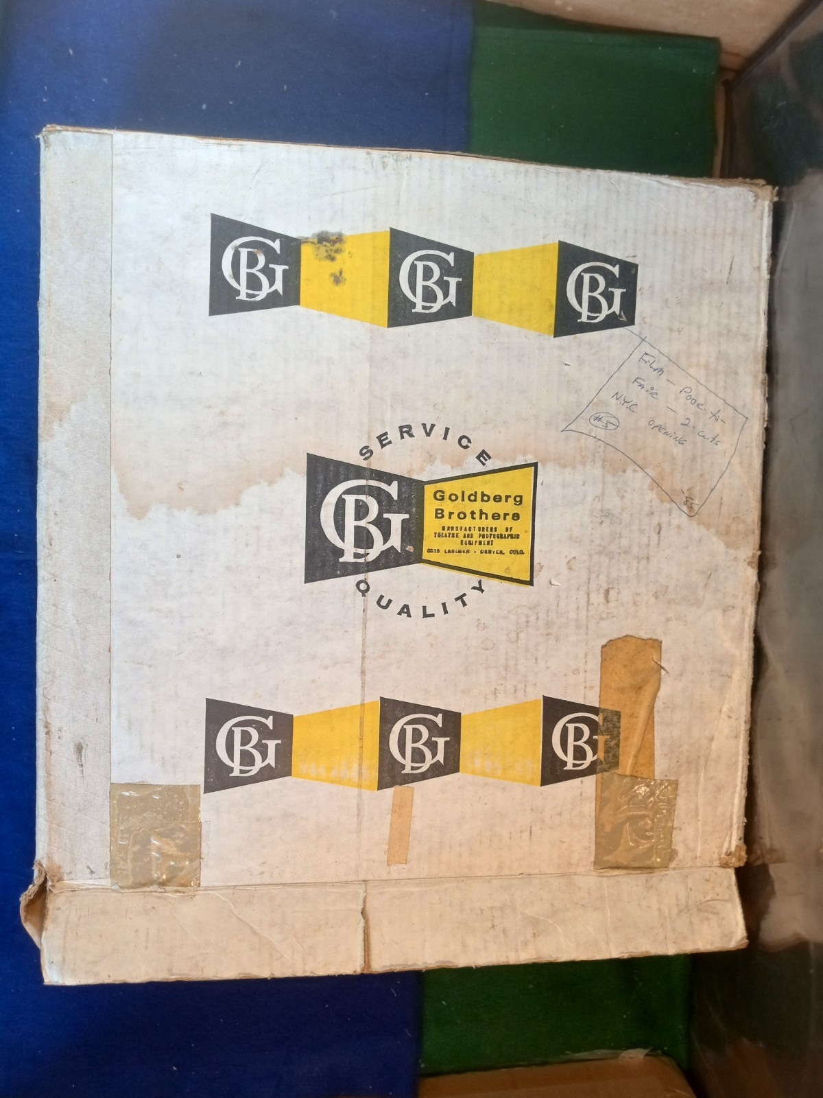 Vintage Goldberg Bros 35mm 3000 Ft Aluminum Movie Film Reel w/ Original Box