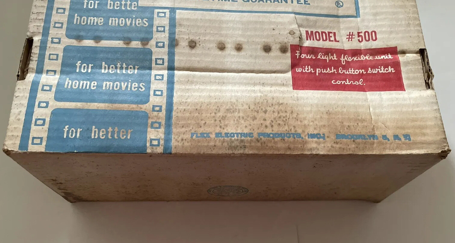 Mobilite Industrial Home Movie Lighting Flex Model 500 W/ Box & 4 Bulbs NOS