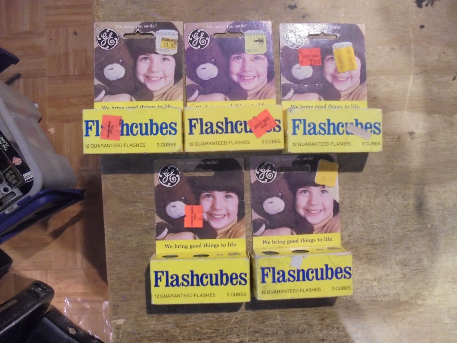 5-Boxes of GE Flashcubes 15 Cubes 60 Flashes NEW Vintage G.E. General Electric
