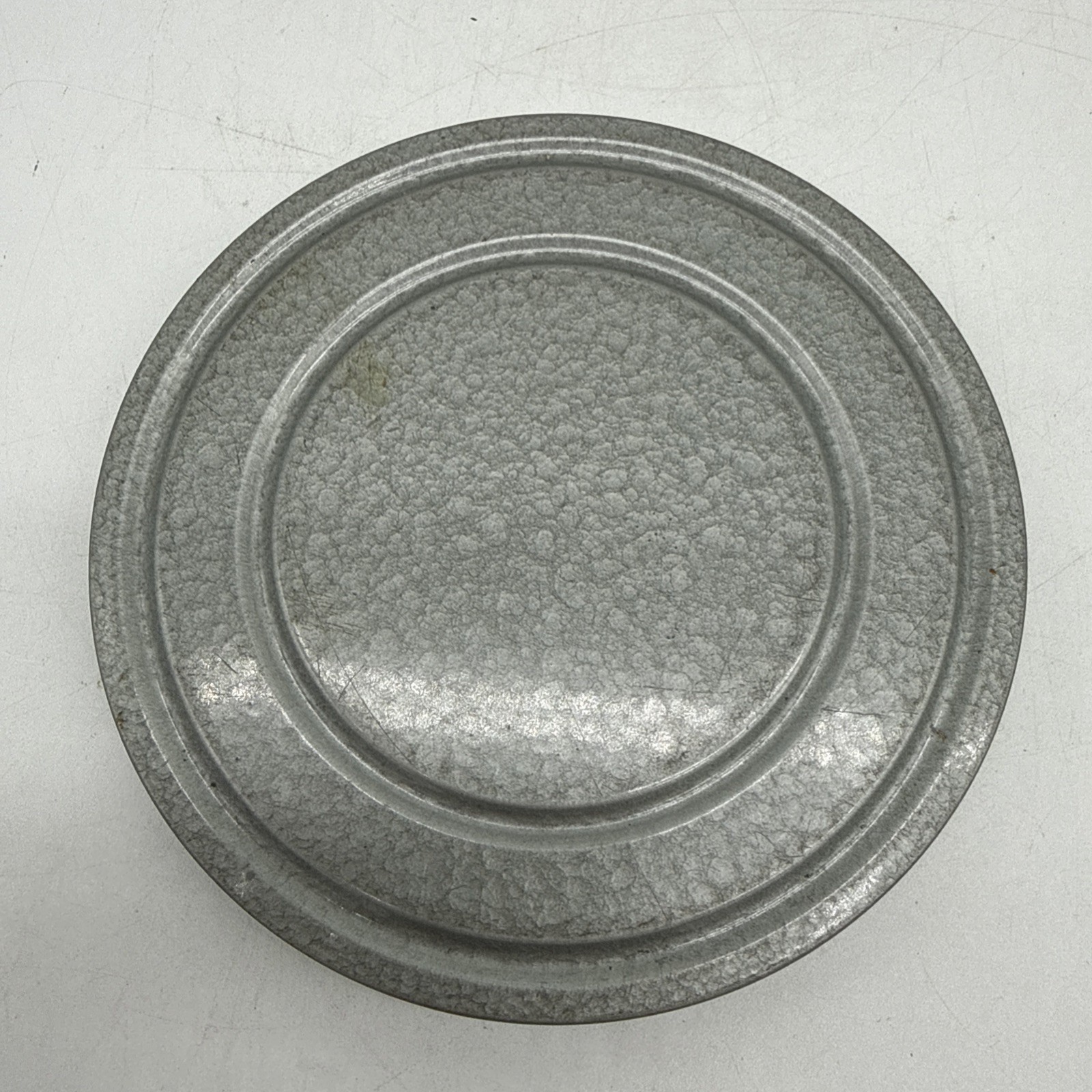 Vintage Silver Metal Film Reel Canister 6″ With Film Reel