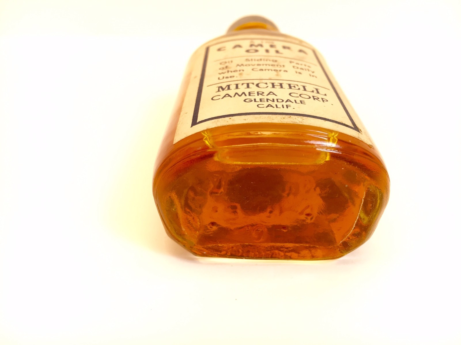 RARE * Mitchell Camera Oil * Original Oil in Original Glass Bottle.