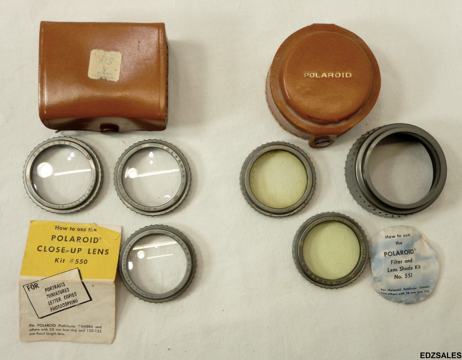 Polaroid Lens Kits – 550 Close-Up, 551 Filter Yellow Polarizing Shade Kit