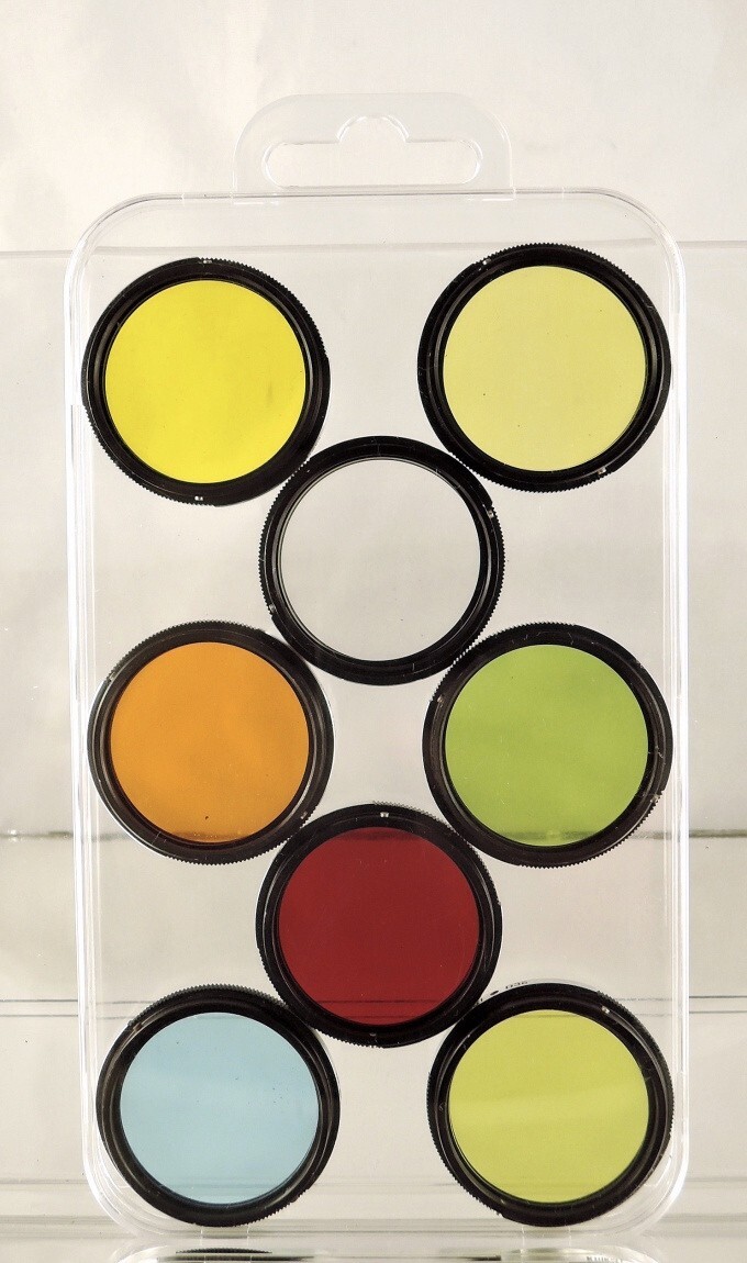 RARE set of eight filters B36 for Flexaret MEOPTA Czechoslovakia genuine MINT
