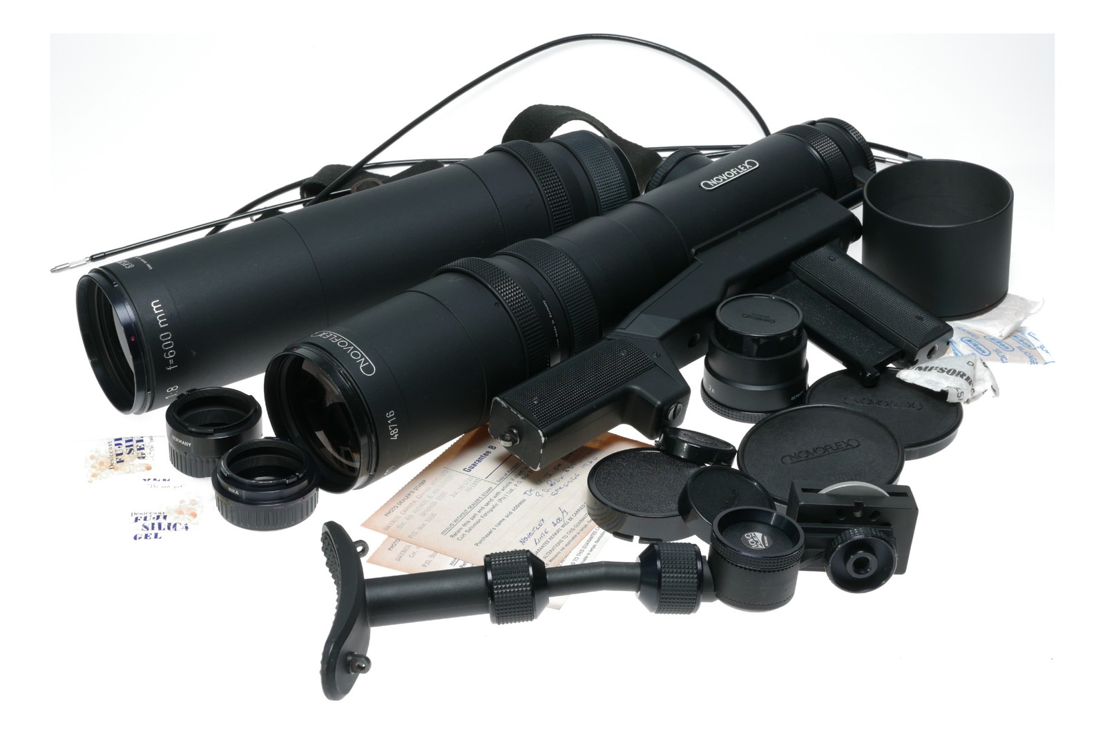 Novoflex Pistol grip focus F5.6 400mm and 600mm tele lens shoulder sniper