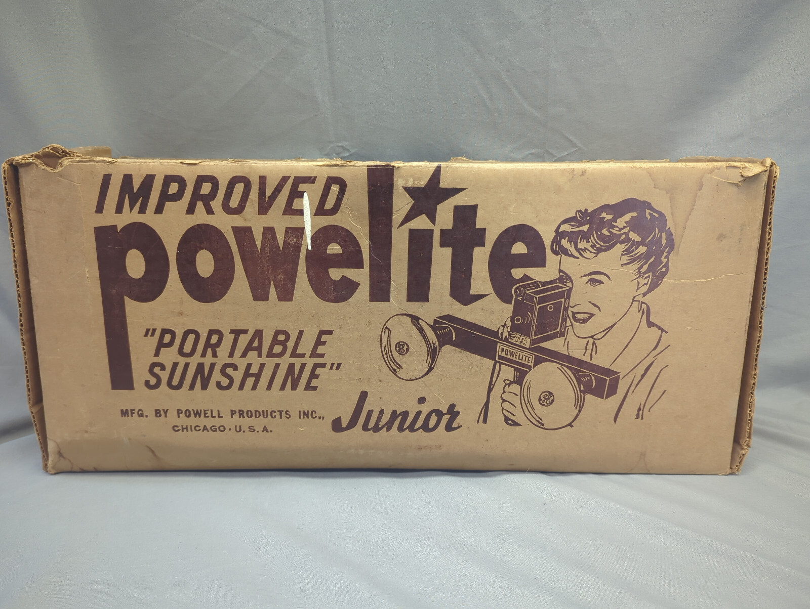 Vintage Powelite Jr 2 Lamp Movie Light Bar w Handle – Tested – Powell Products