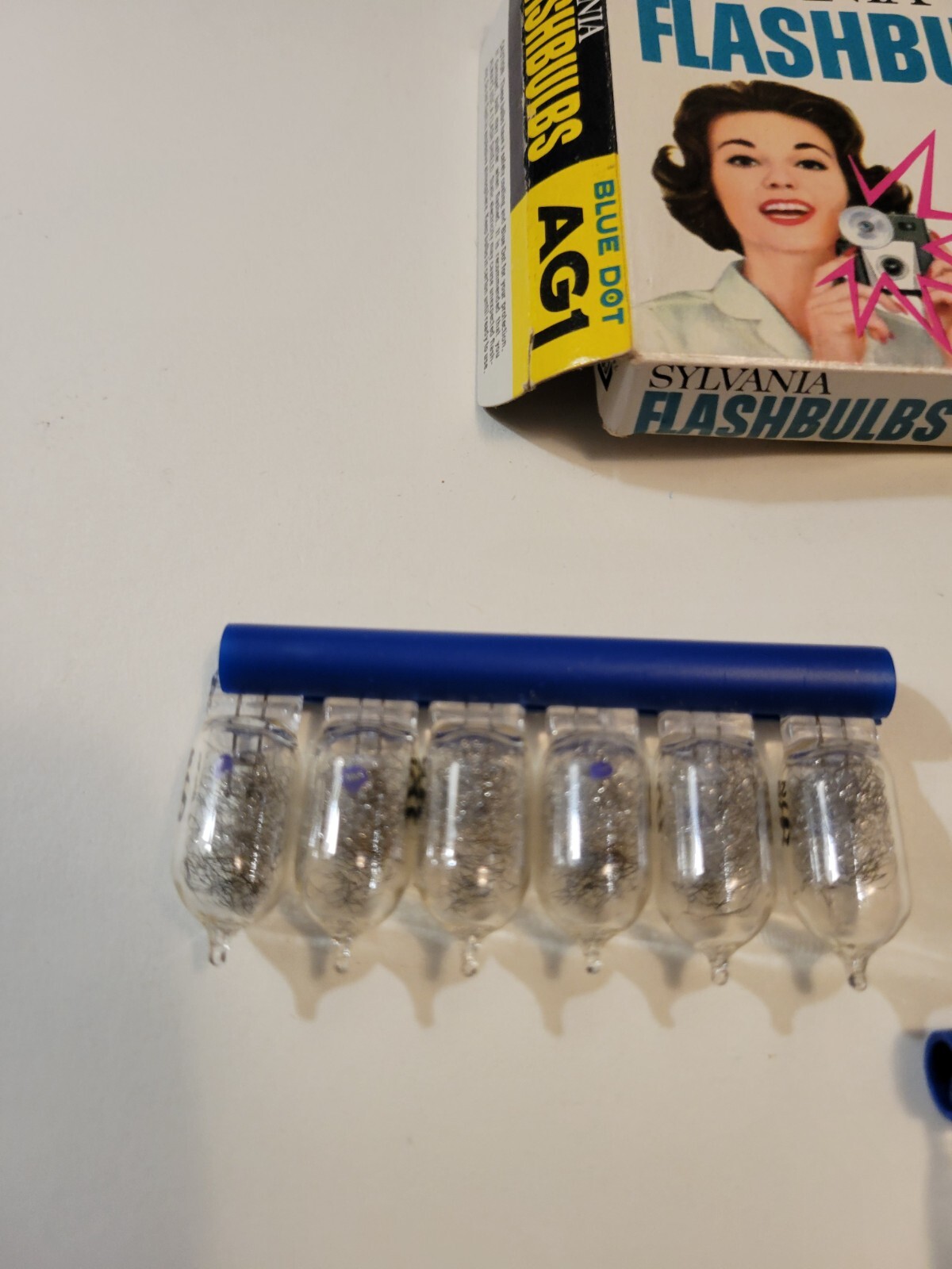 Vintage Sylvania Flashbulbs Blue Dot, AG1 12 Bulbs in Package New in Open Box