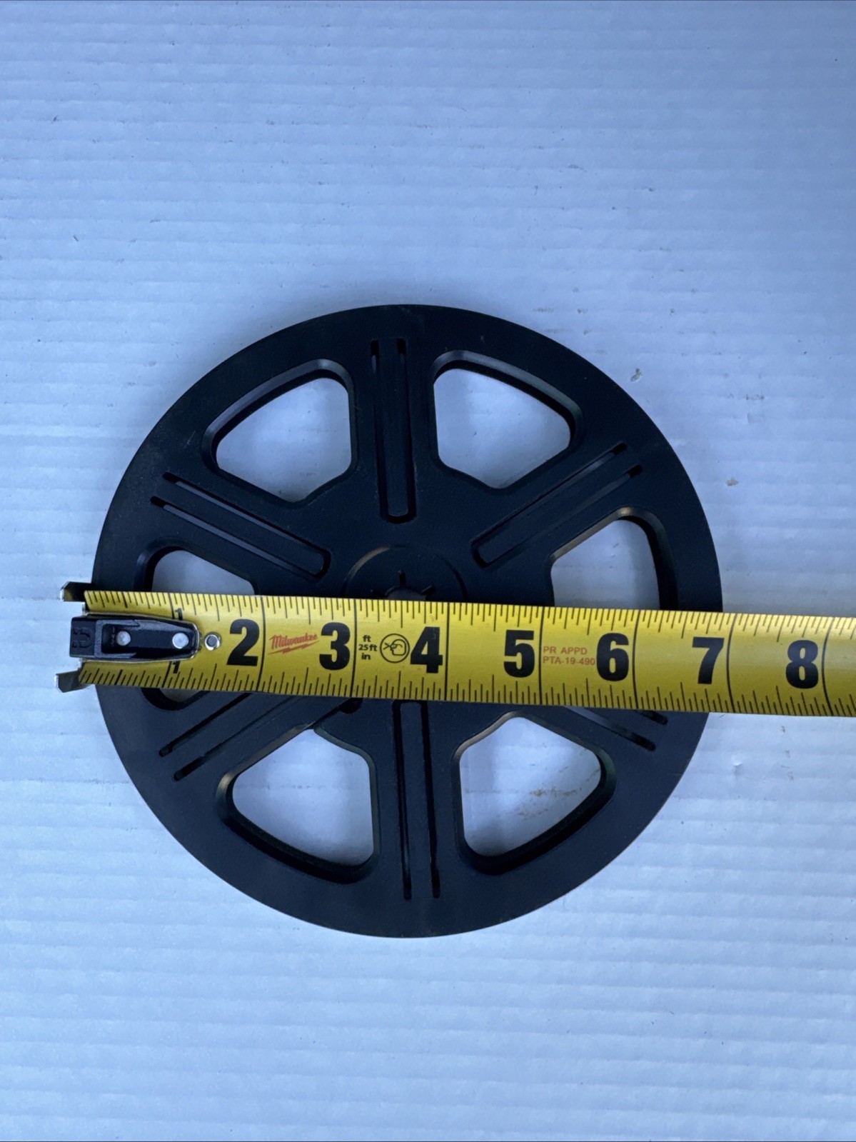 Vintage 7” Film Reel Empty Take Up Spool 400ft Plastic No Brand Black