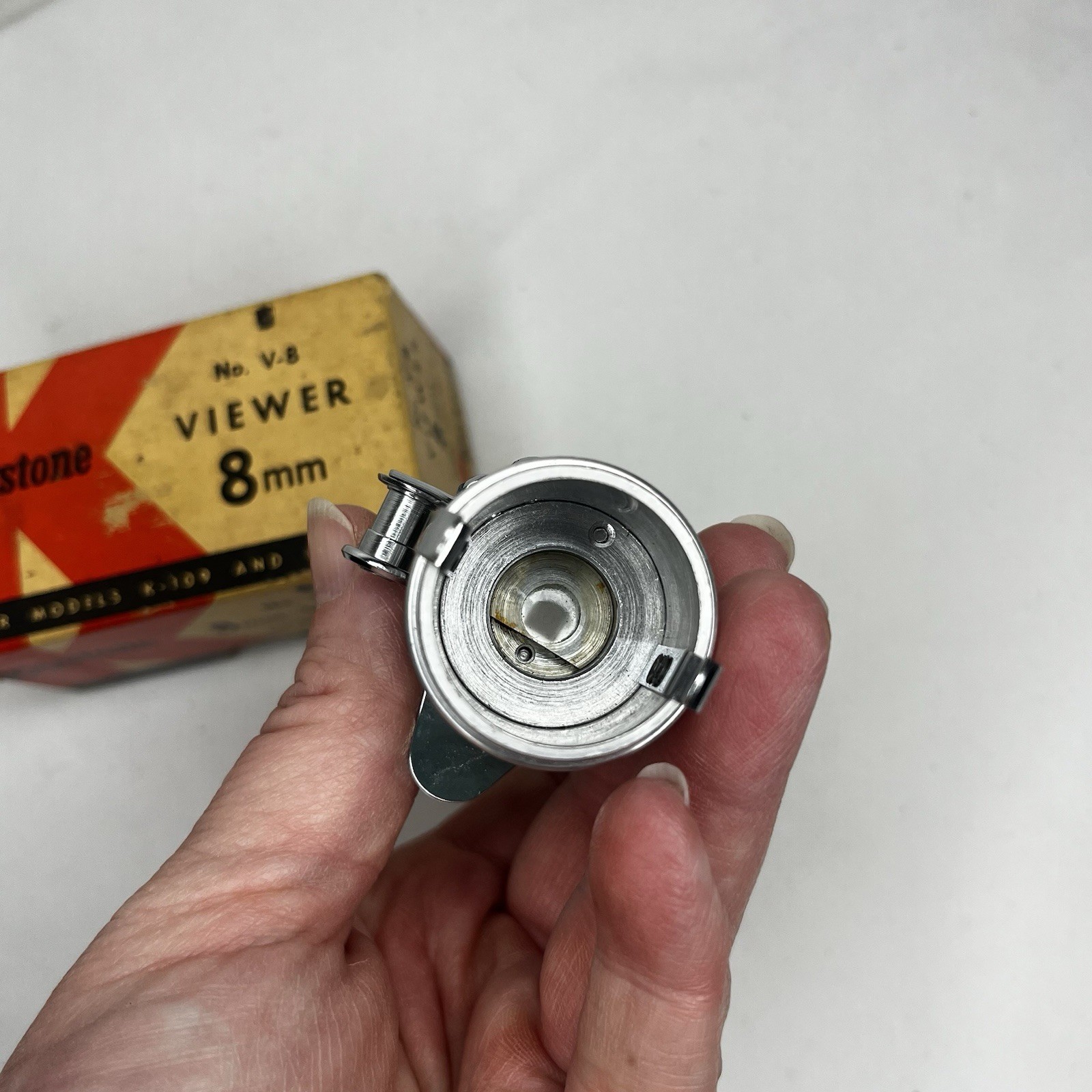 Vintage Keystone No. V-8 8mm Film Viewer in box for Models K-109 + K-108