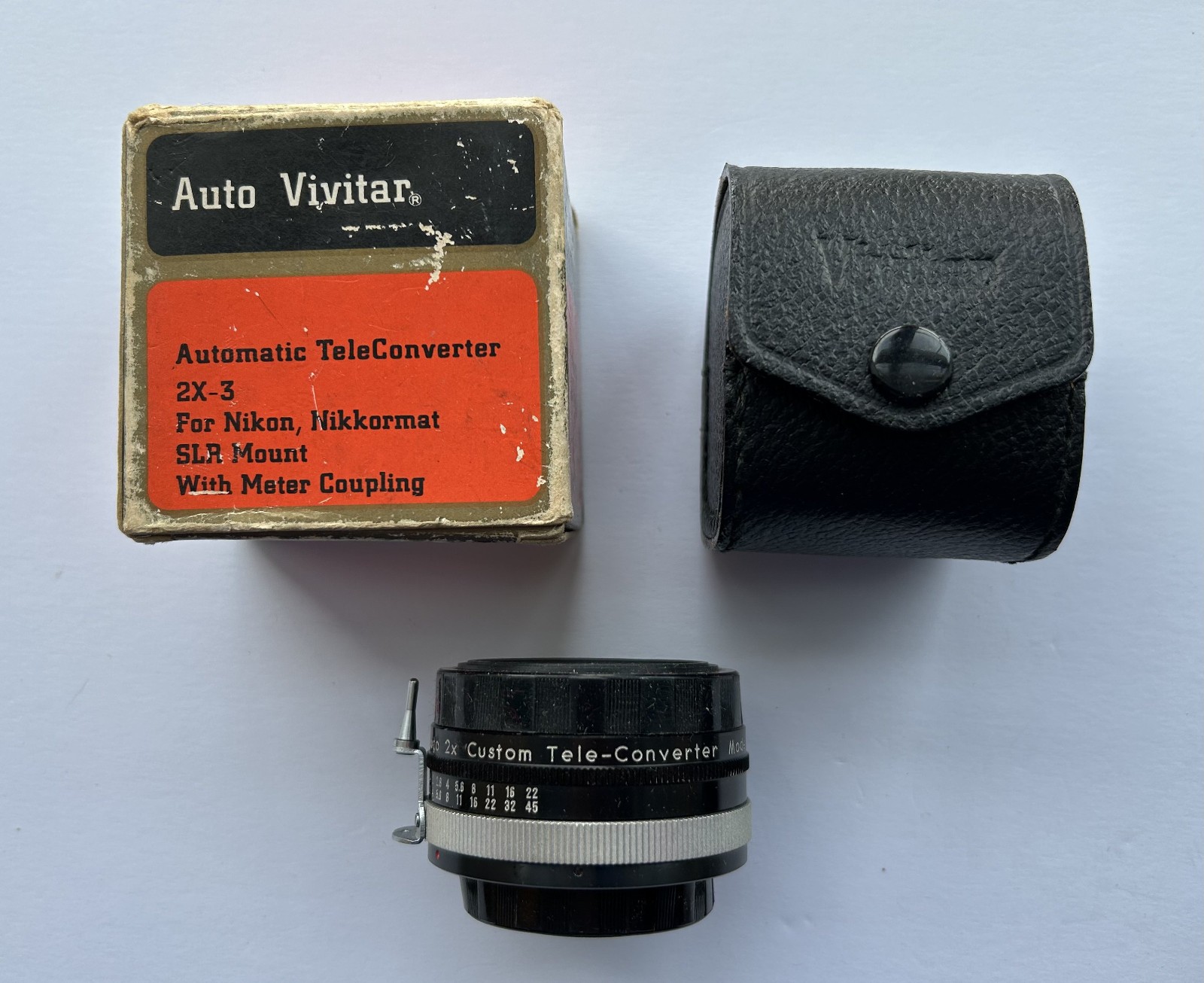 Vivitar NIKON F Automatic Tele Converter SLR 24-7247 with Case & Box