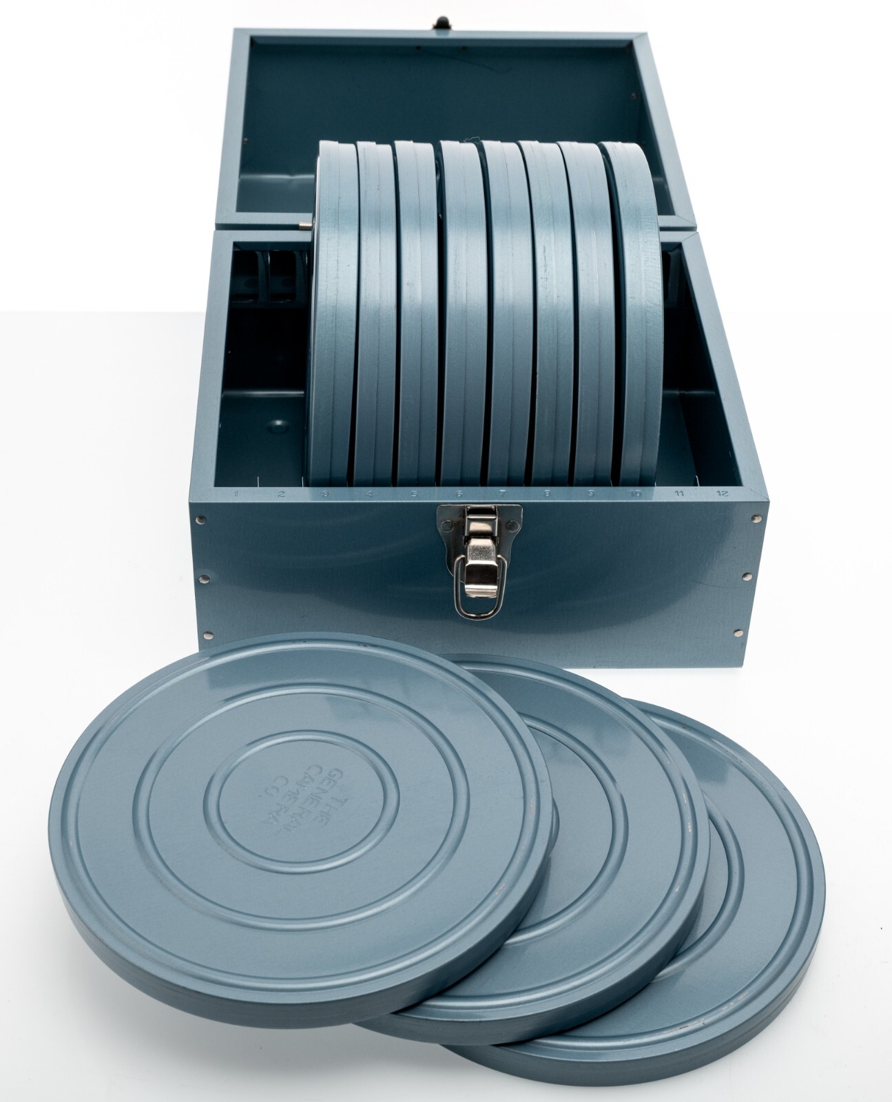 Box With 11 EZ-Grip Empty Reels Scherer w/ Cases See Photos General Camera Co.