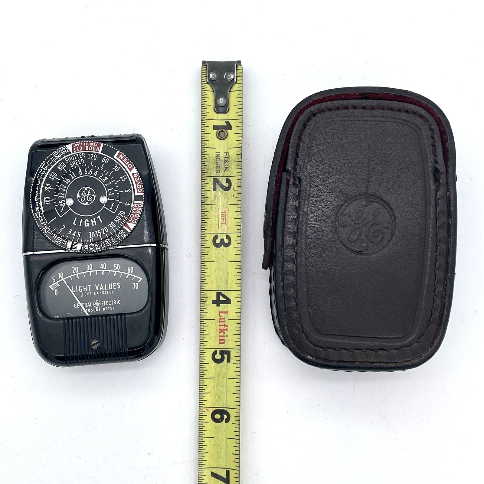 VTG General Electric GE Exposure Meter w/ Original Leather Case Made USA