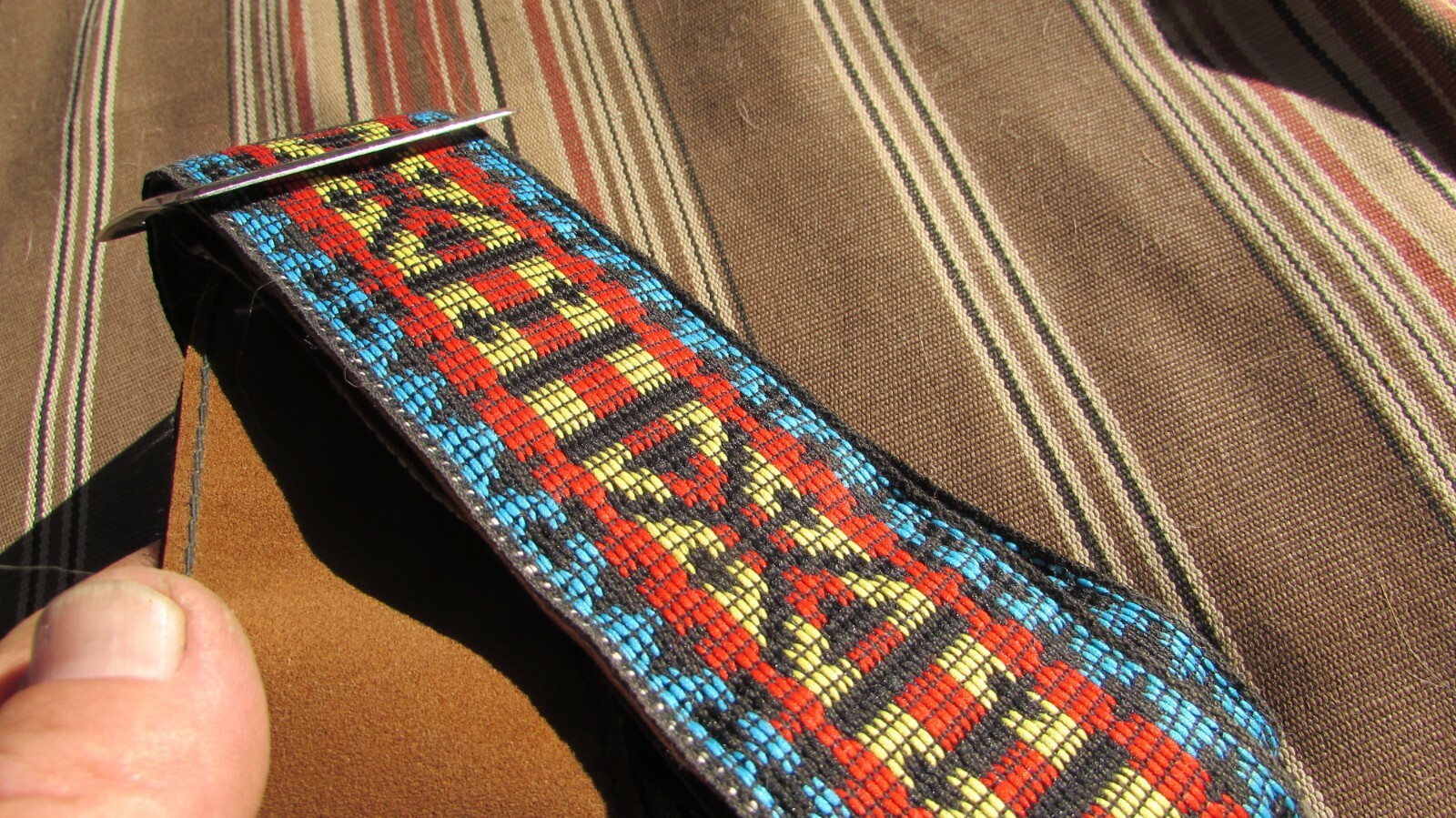 VERY NICE VINTAGE CAMERA STRAP WITH TYMER CAMERA SHOP IN WASHINGTON ADVERTISING