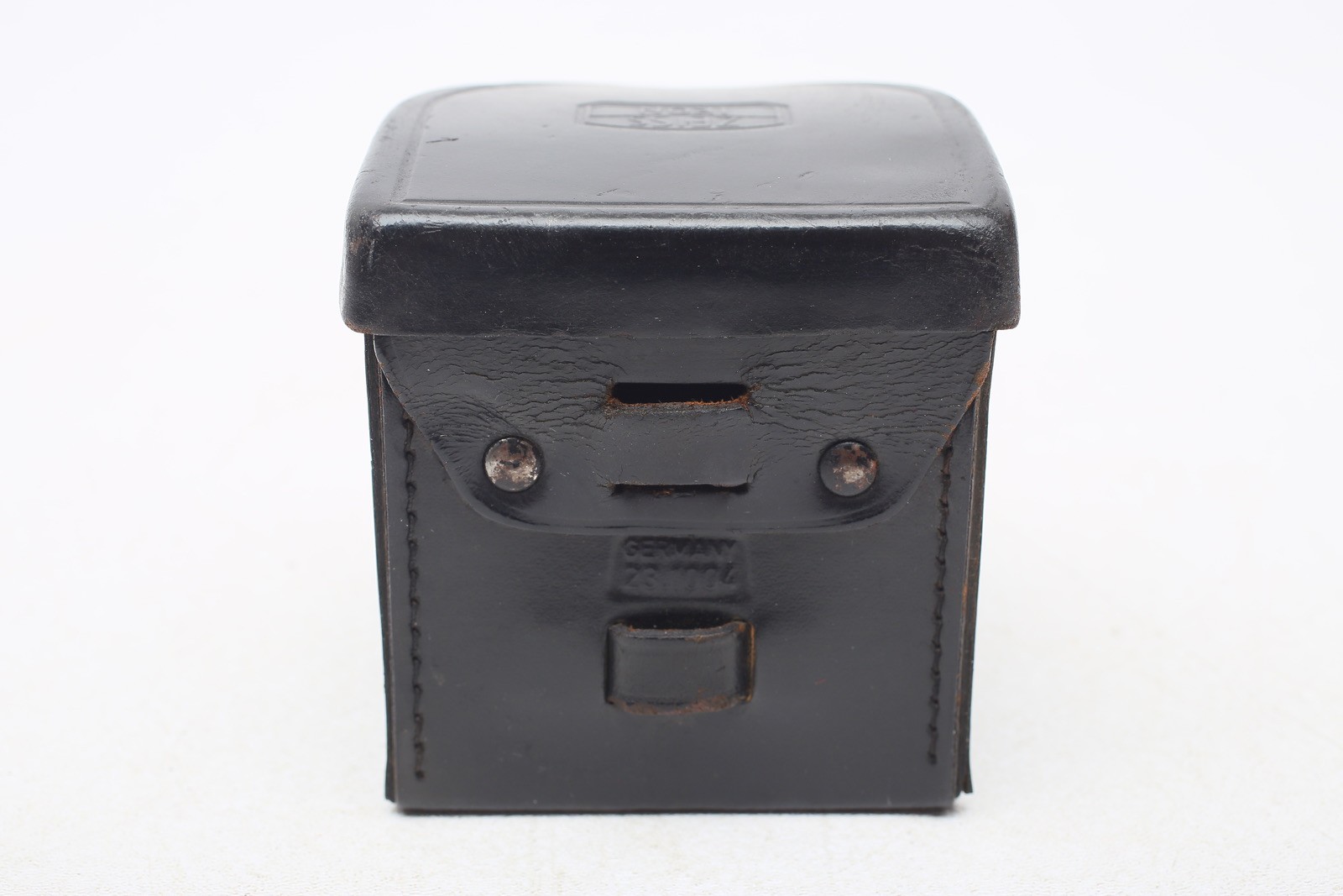 Zeiss model 23.1004 Black Leather w/Spring Bottom Fits 60mmx60mm Lens Case+GREAT