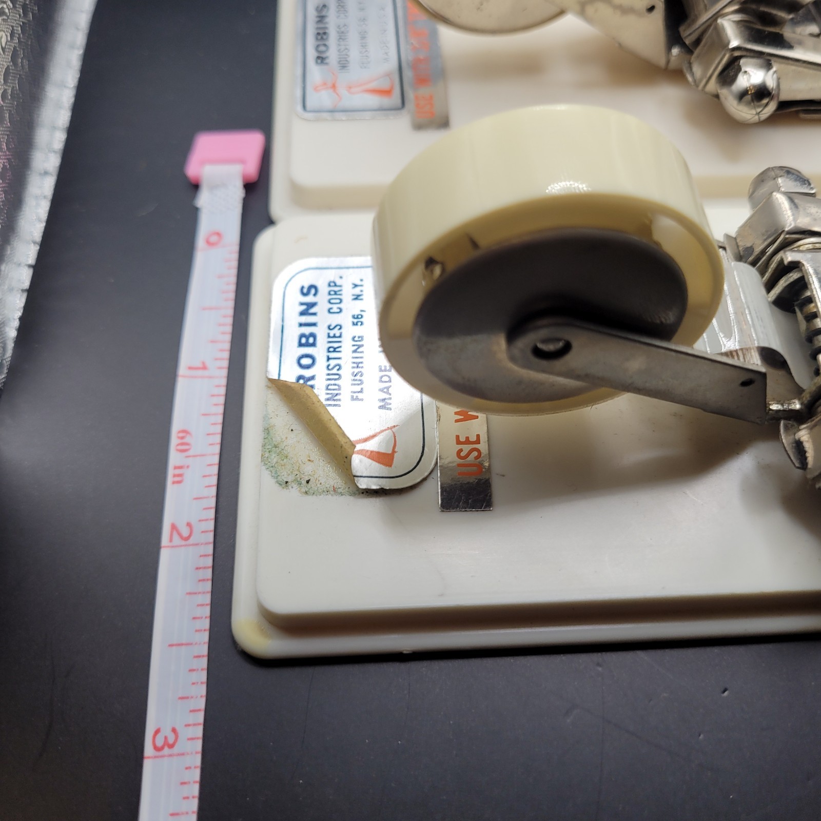 Vintage Robins Gibson Girl Tape Dispenser RT-700 Labeling Machine Office Metal