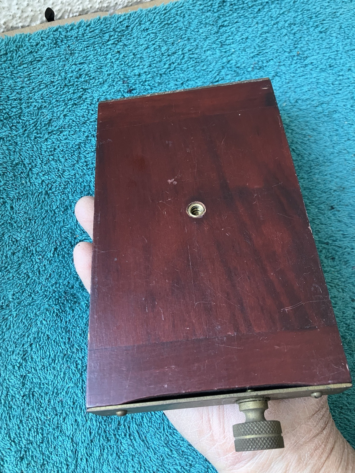 Antique Photography Sliding Tripod Block 6 3/4”x 4 1/8”