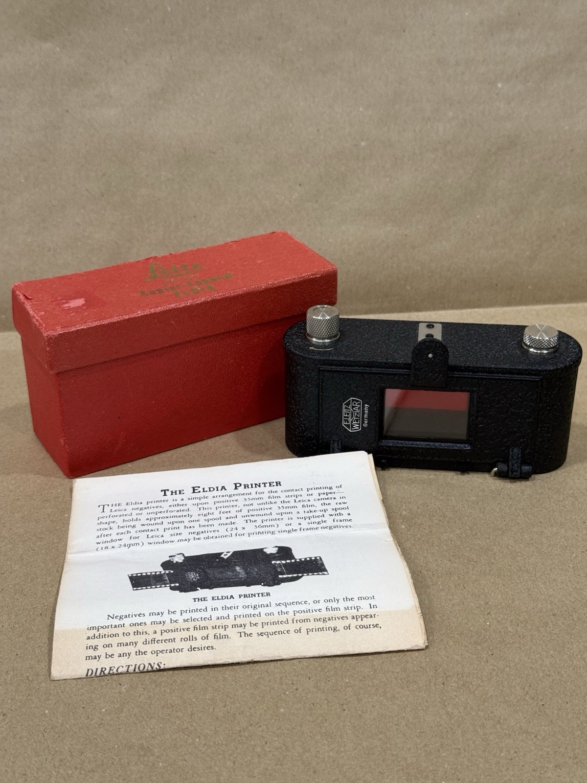 Leica Leitz ELDIA Film Strip Slide Negative Copier w/ original red box