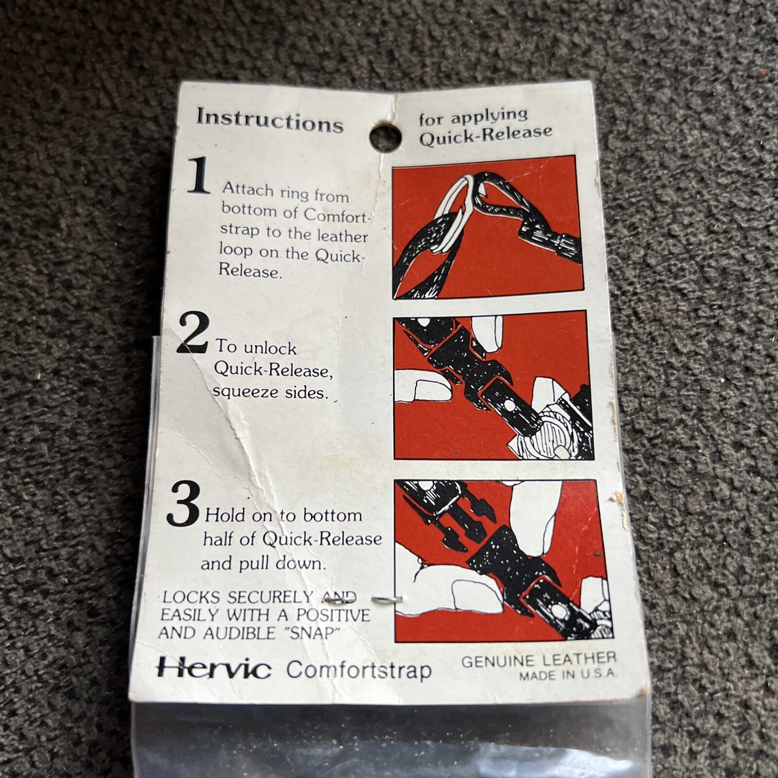 Vintage Hervic Comfortstrap Quick Release Genuine Leather For Camera 1/1 On eBay