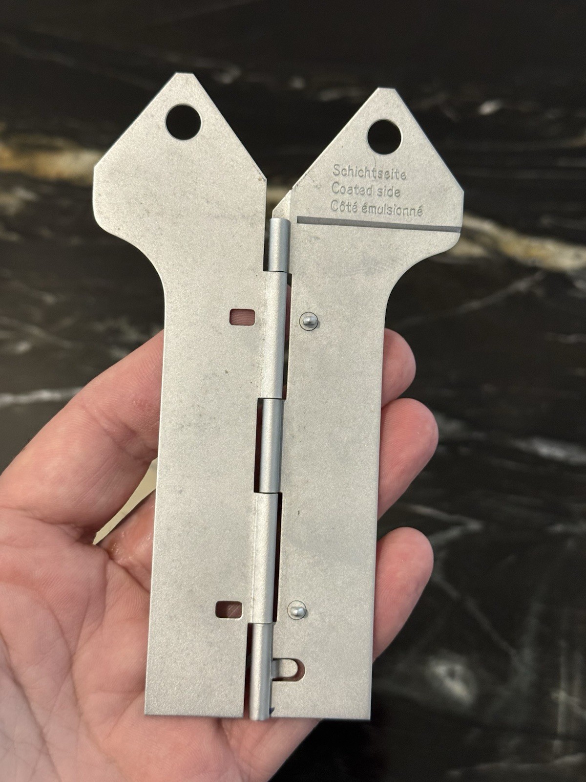 Original Leica Metal Nickel ABLON Leitz Film Leader Trimming Template