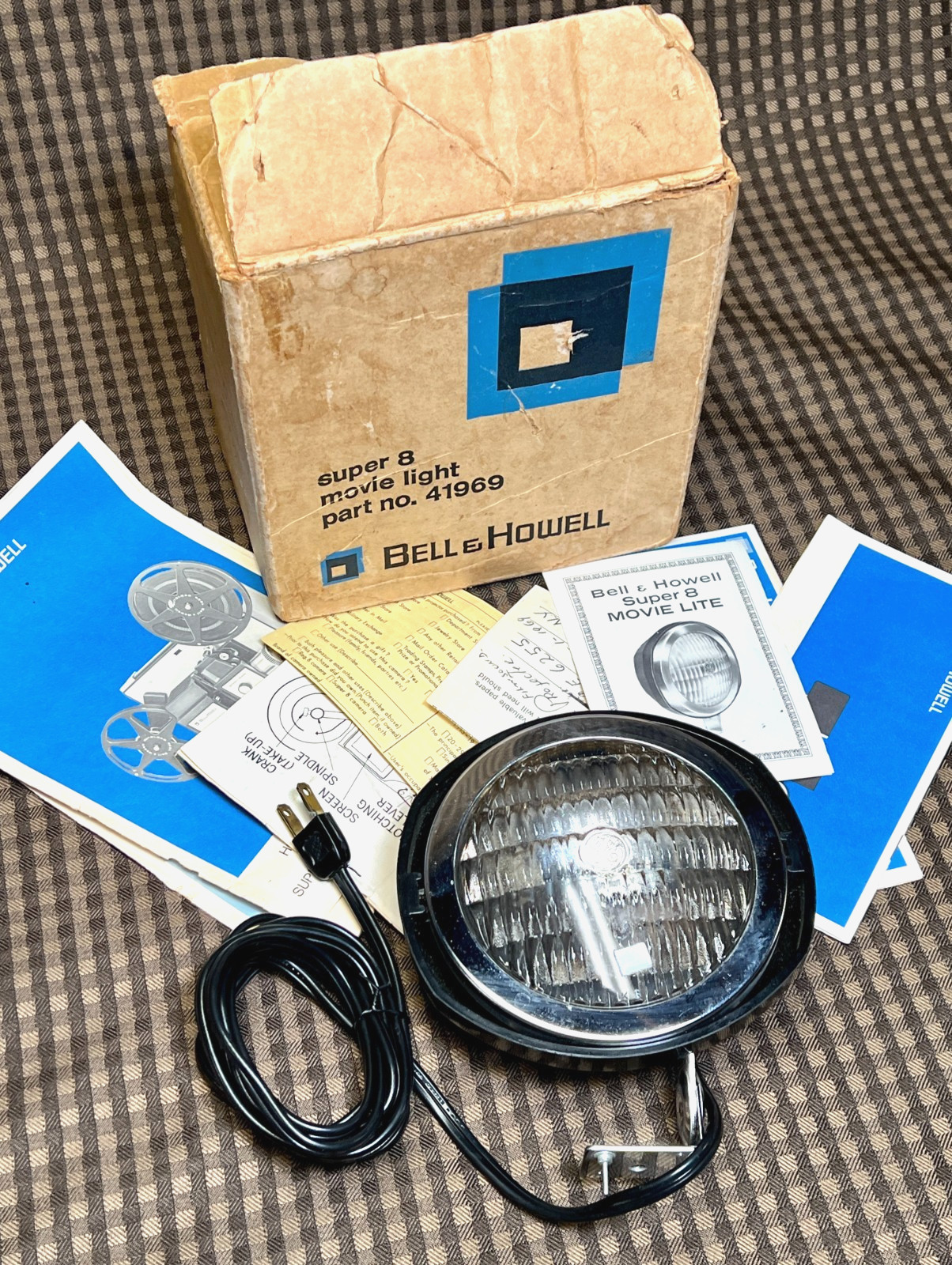Bell & Howell Super 8 Movie Light #41969 Projector Camera Film Photo Indoor Lamp