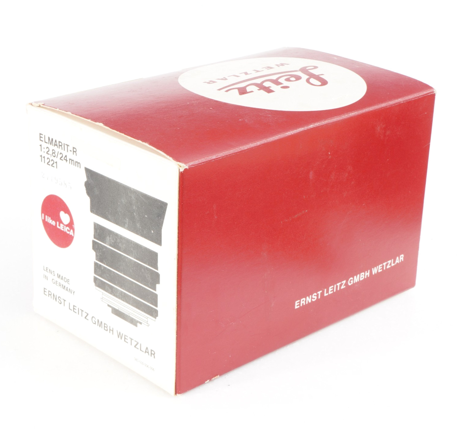 -Leica Empty Retail Box for Leica Elmarit-R 24mm f/2.8 11221-NO LENS