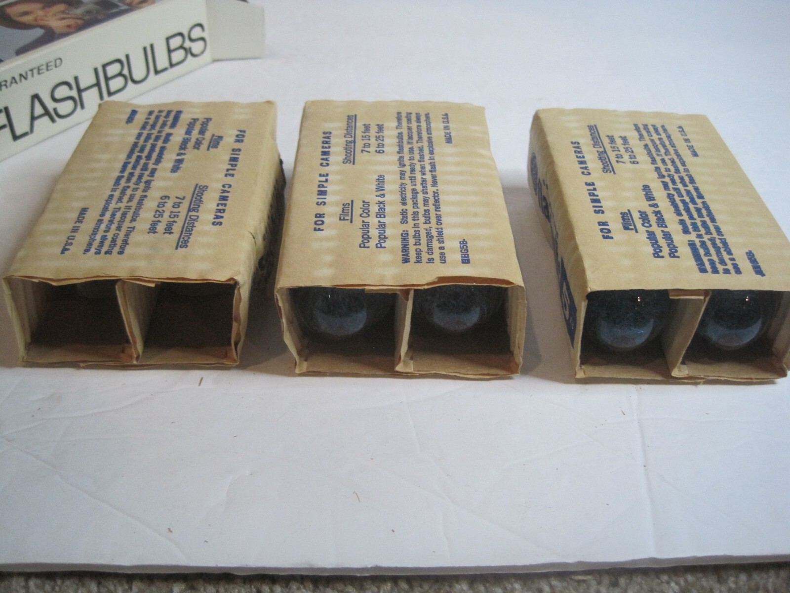 BRAND NEW STOCK GENERAL ELECTRIC 5B QTY 10 FLASH BULBS