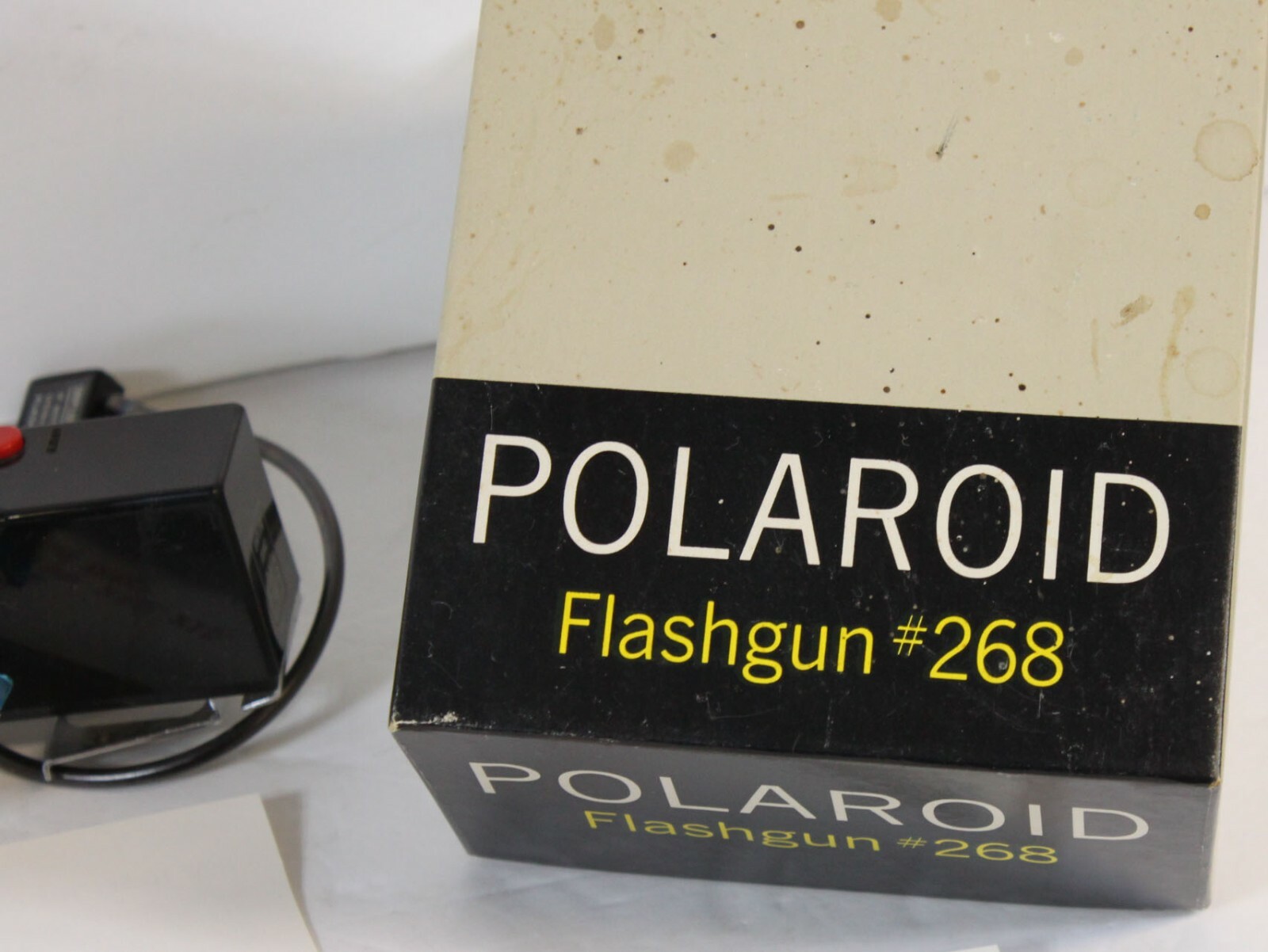 Vtg Polaroid Flashgun 268 in Original Box With Paperwork Blue Light Plug In Old
