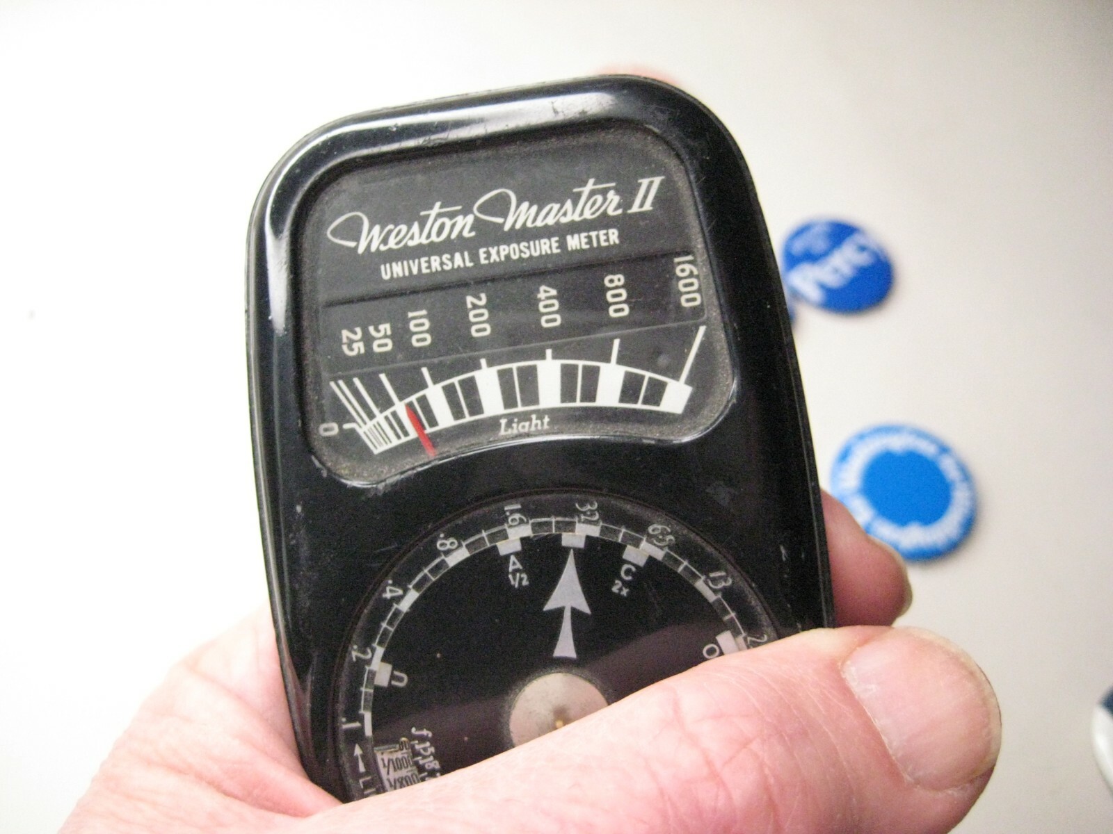 WESTON MASTER II Universal Exposure Light Meter Black Paint version WORKING