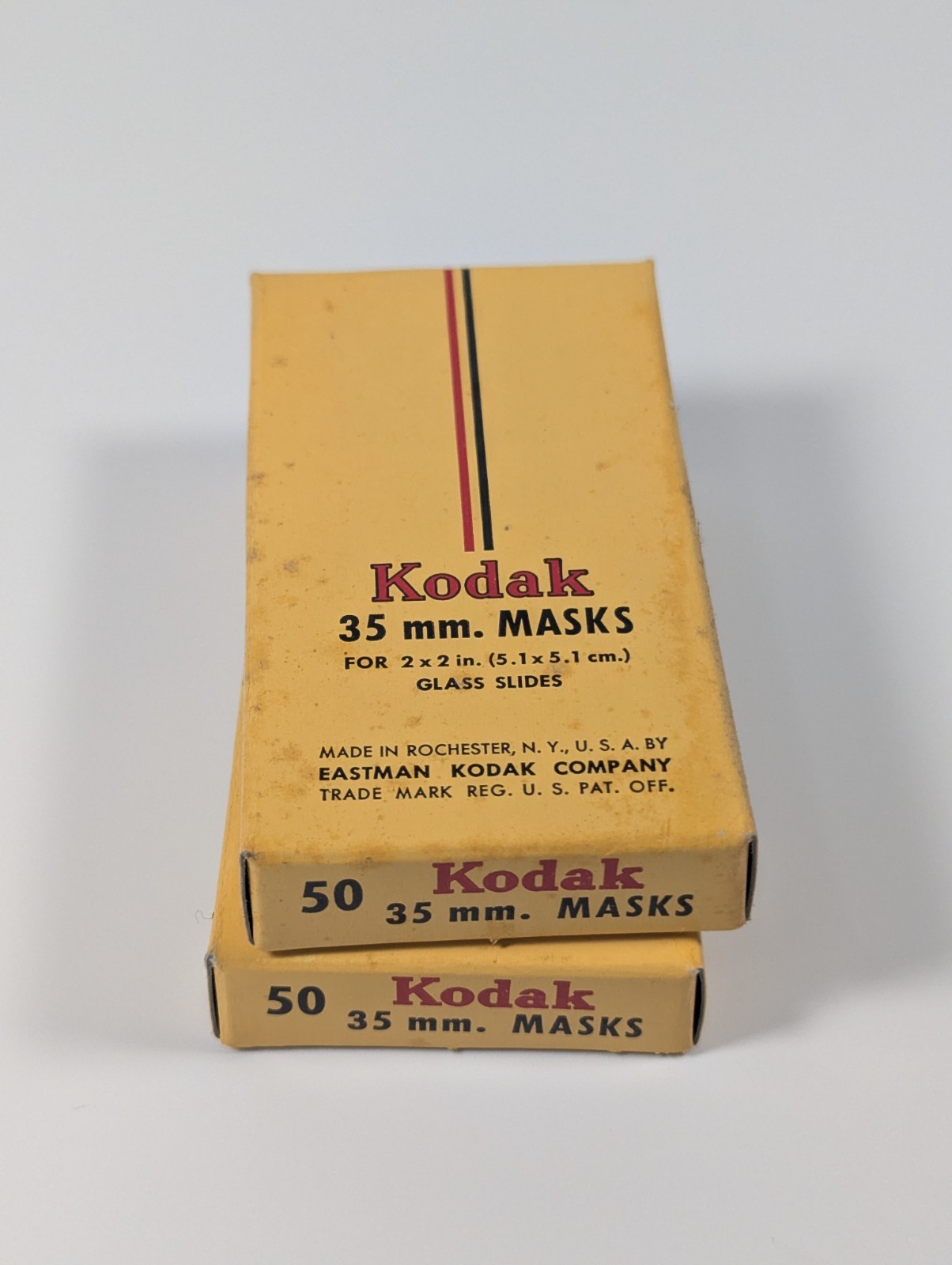 Vintage Kodak 35mm Slide Masks for 2″x2″ Glass Slides , 2 Boxes of 50 Vtg