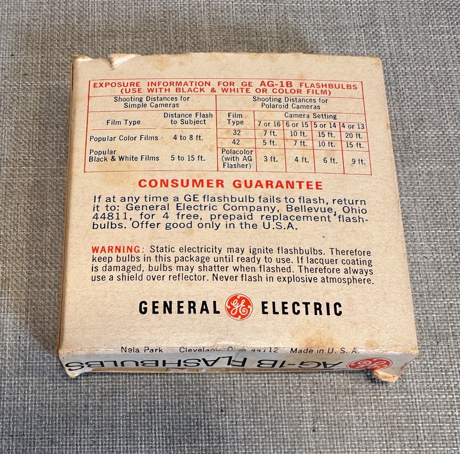 NEVER USED! GE AG-1B Flashbulbs – 10 Total – FREE SHIPPING!