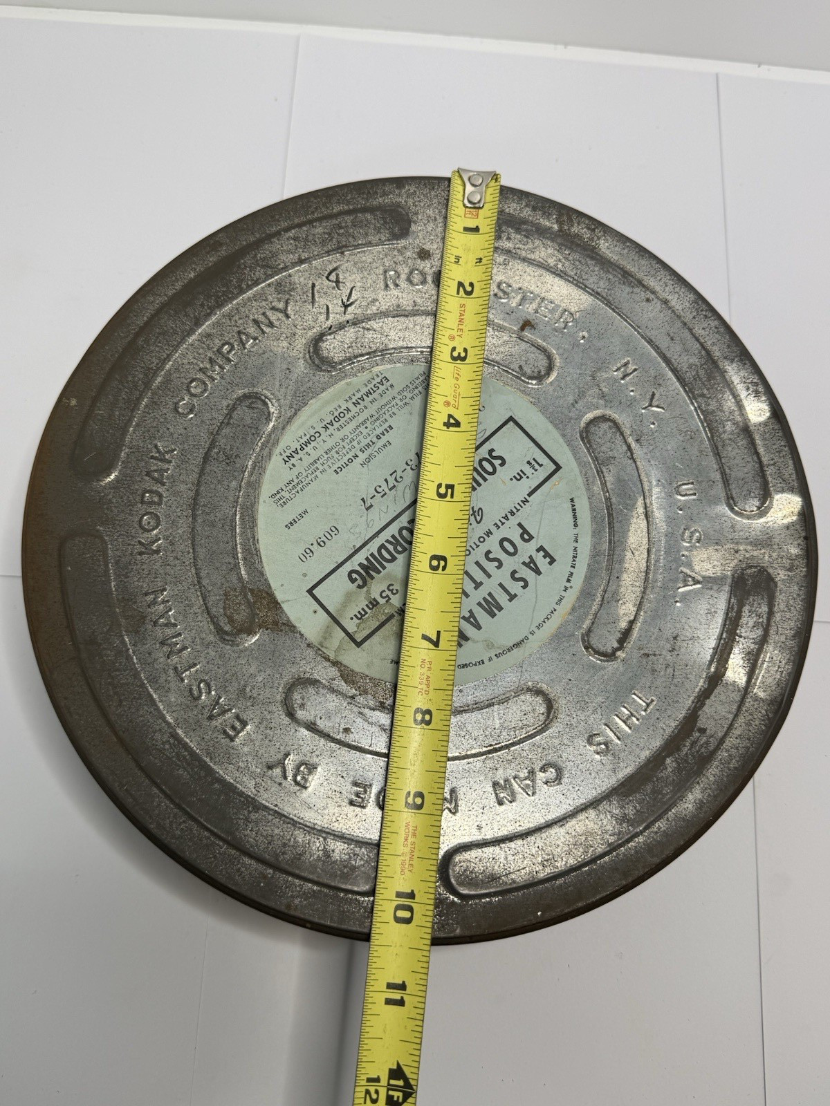 Vintage Eastman Kodak 35mm Nitrate Motion Picture Film Can Canister 10.5″ x 3″