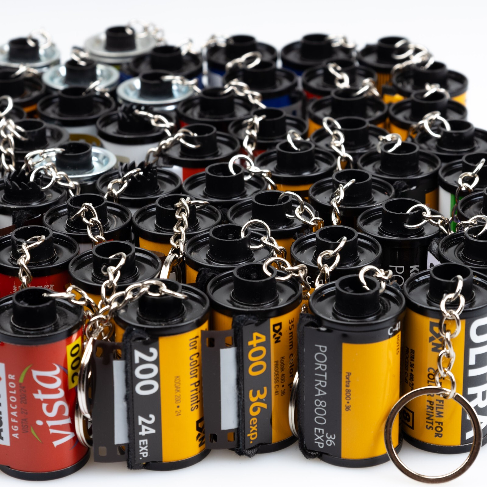 1pc Kodak Fujifilm Agfa Cinestill Ilford Keychain 35mm Film Canister Keyring