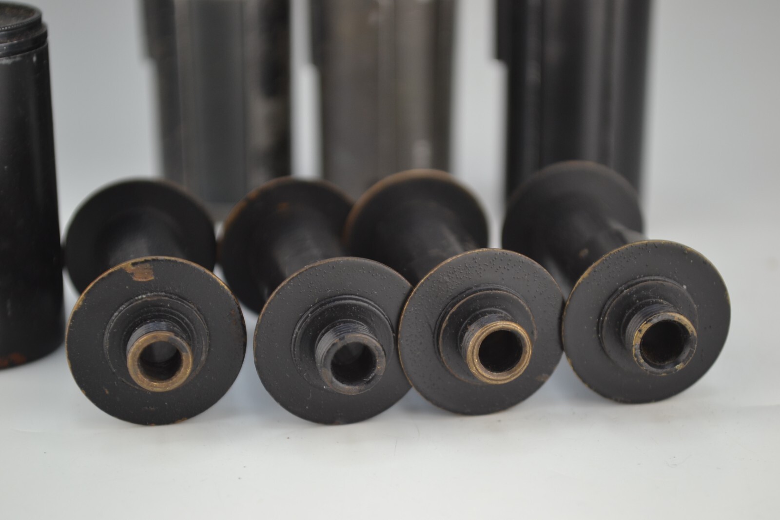 SET OF FOUR SOVIET USSR METALLIC RELEASE SPOOLS