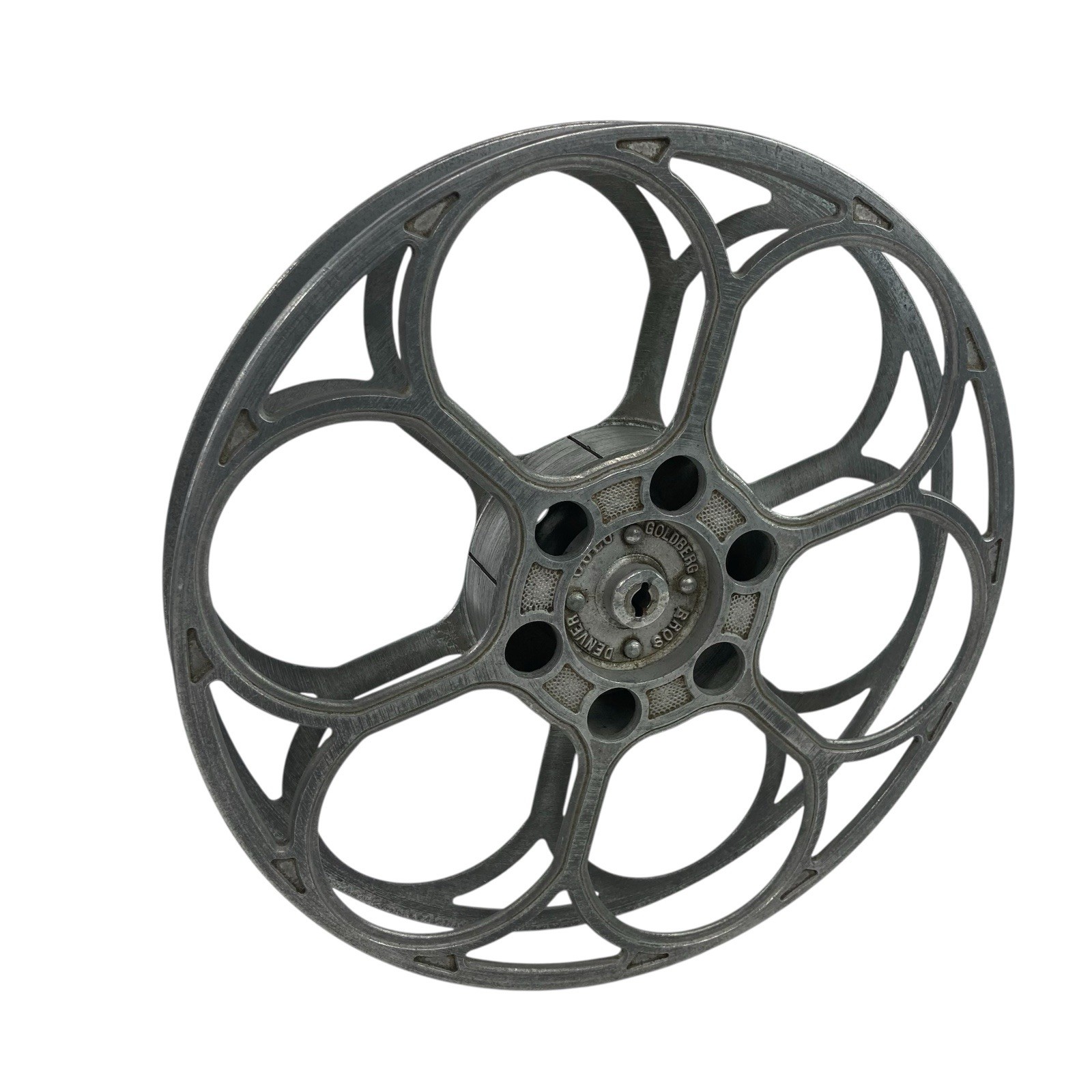 Goldberg Bros 14.5″ 35mm Aluminum 6-Hole Film Reel Vintage Denver, CO