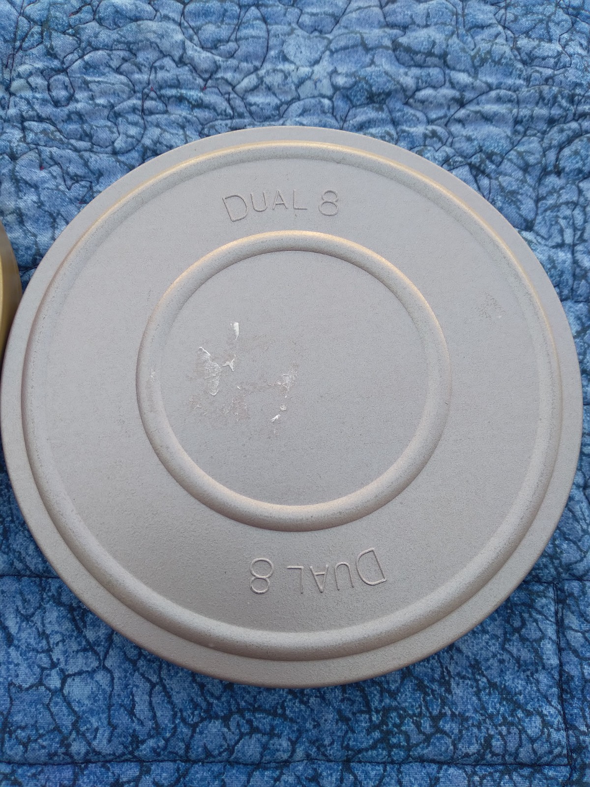 Dual 8mm Film Storage Reel & Can Tin EMPTY 5 Inch Vintage